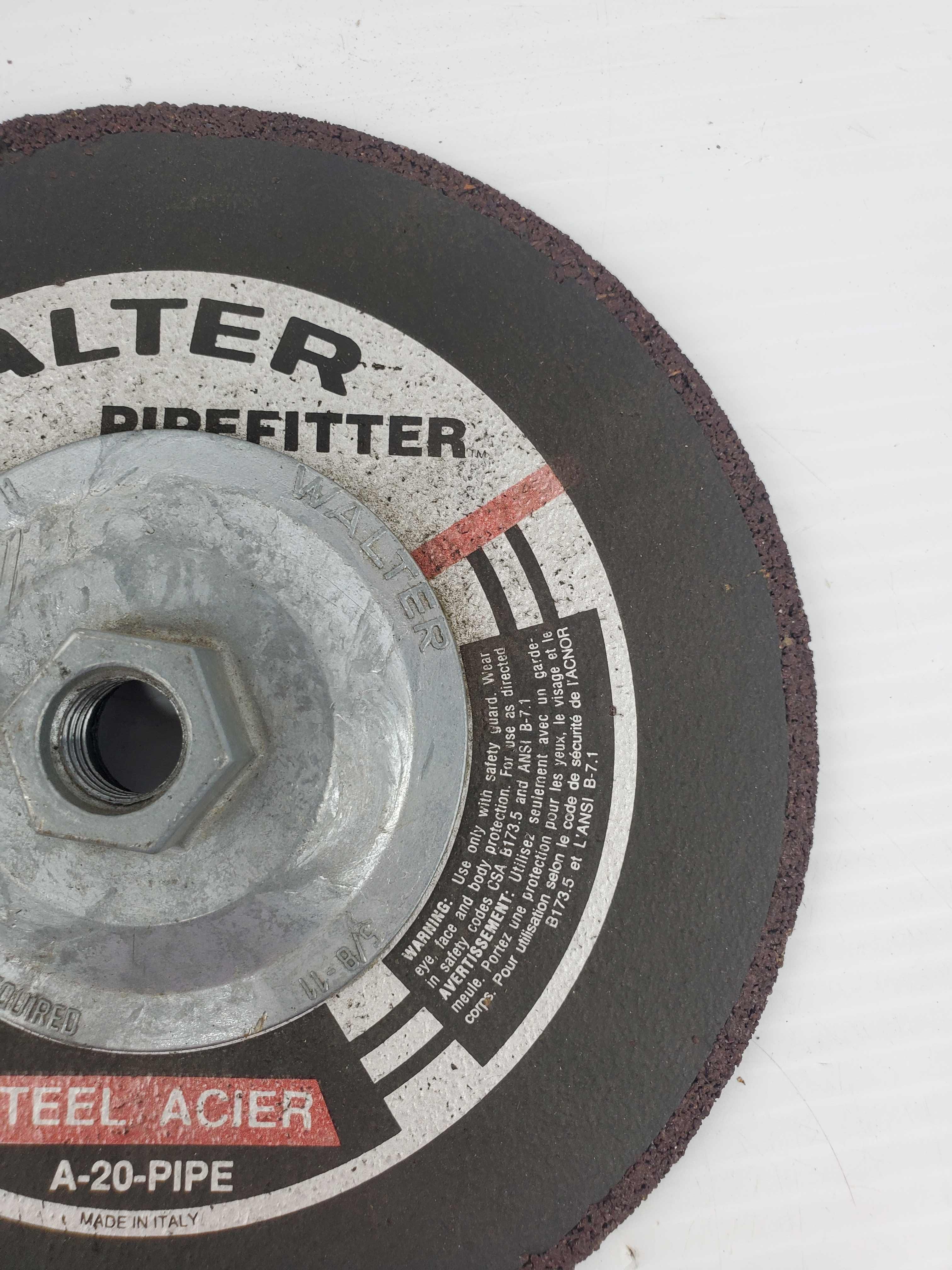 Walter A-20-PIPE Steel Acier PipeFitter Grinding Wheel 7 x 5/32 x 7/8" 8,600 RPM