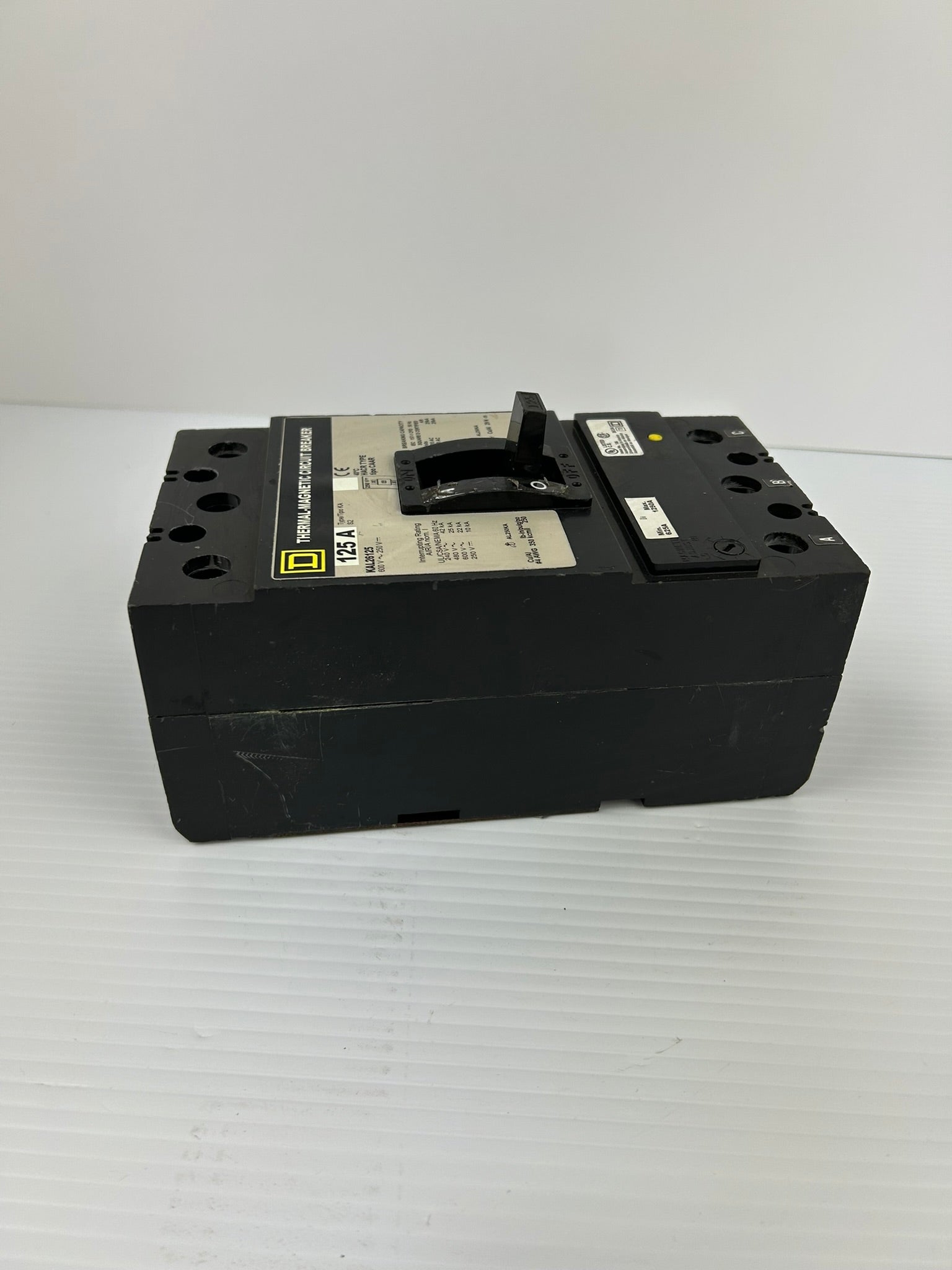 Square D KAL26125 Circuit Breaker 125A KA 186 600VAC 250VDC