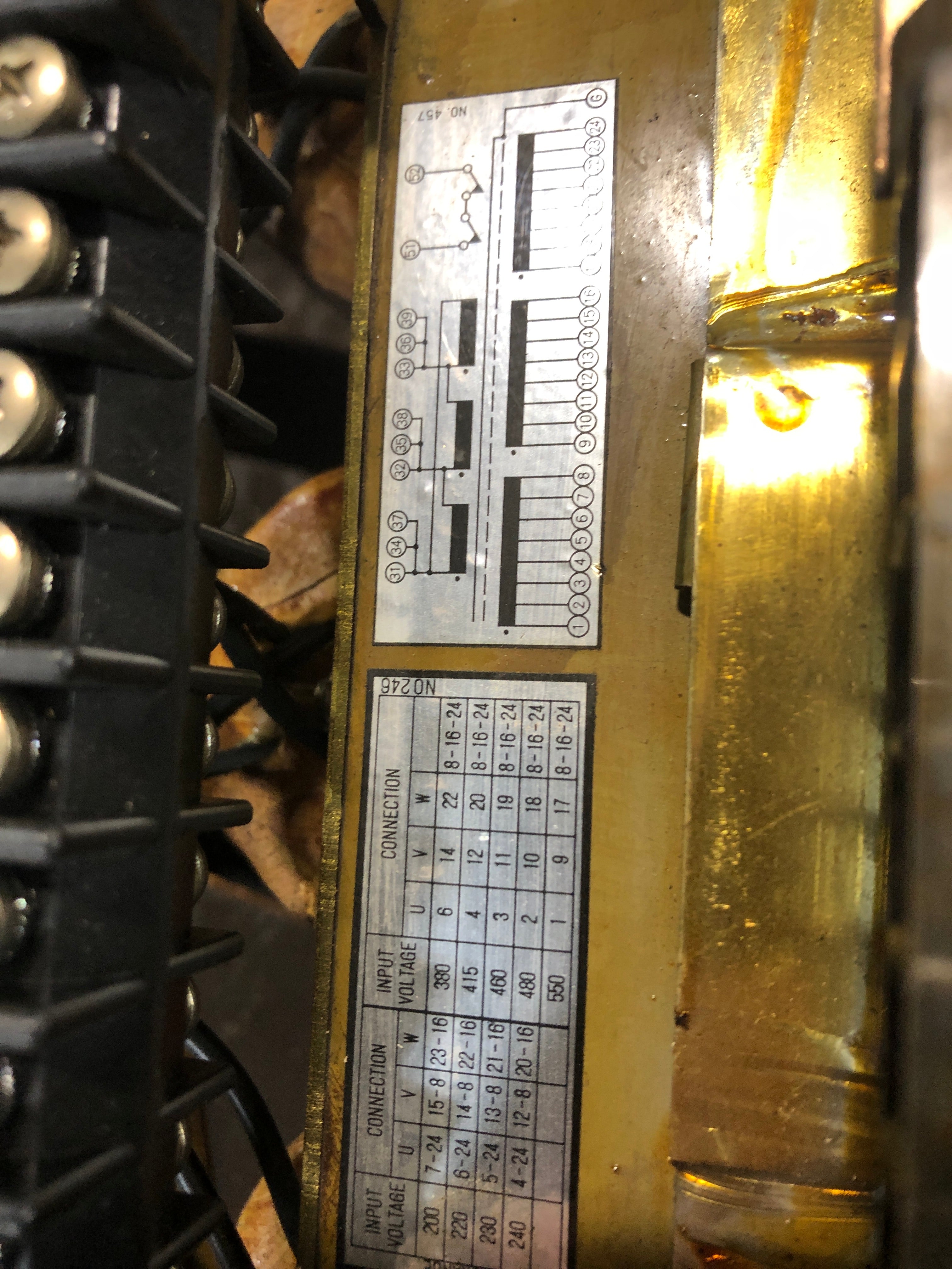Fanuc A80L-0024-0006 Transformer 3.5KVA P15T0009
