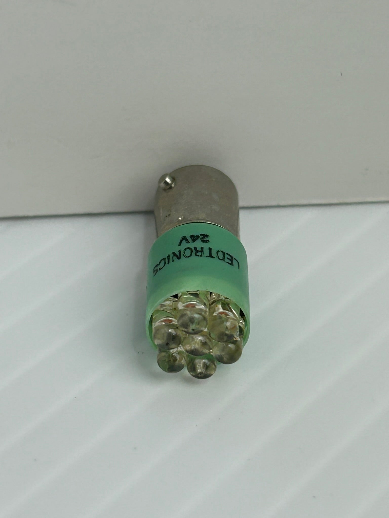 Ledtronics Mini Green LED Lamp Light Bulb 24V - Lot of 8