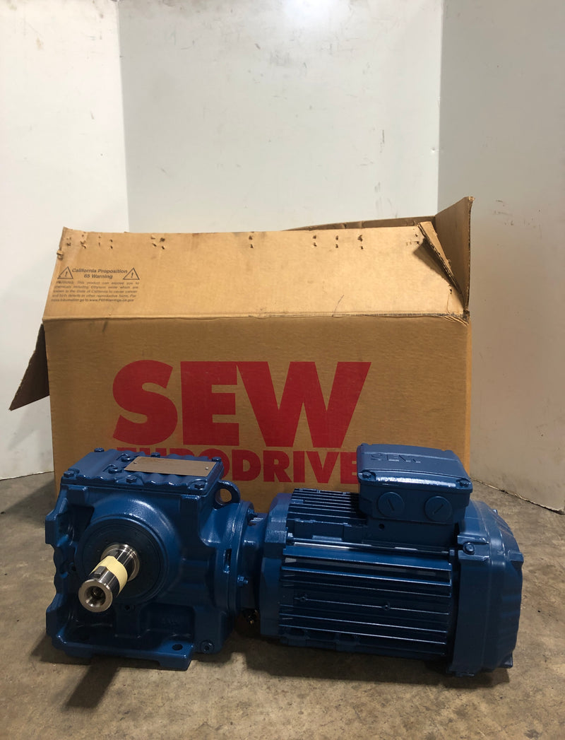 Sew Eurodrive S57 DRN80M4 Gearmotor 1751/21RPM 1.0HP 230/460V 3.10/1.56A 60Hz