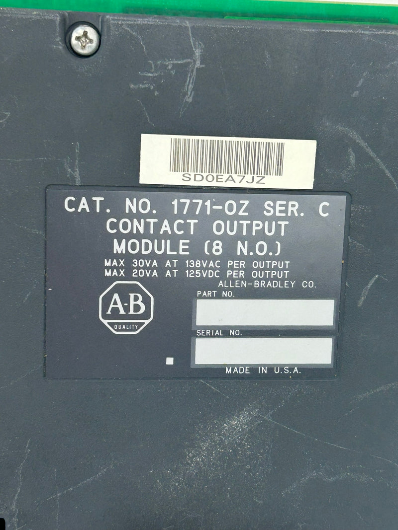 Allen-Bradley 1771-OZ Contact Output Module Series C 8 N.O.