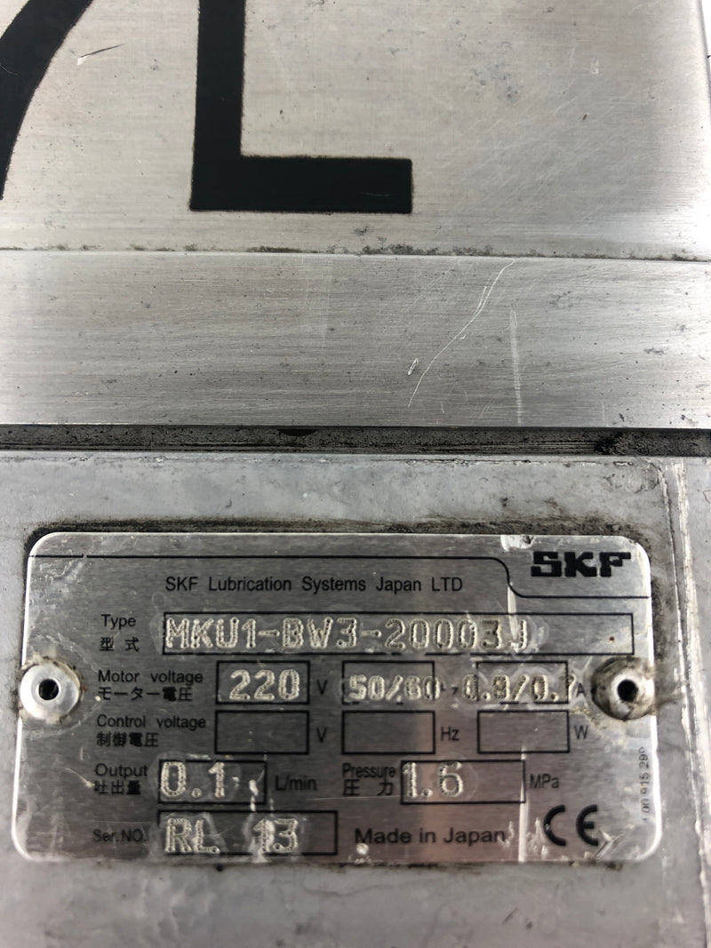 SKF Lubrication Systems MKU1-BW3-20003J Lubrication Unit With Vogel Gauge