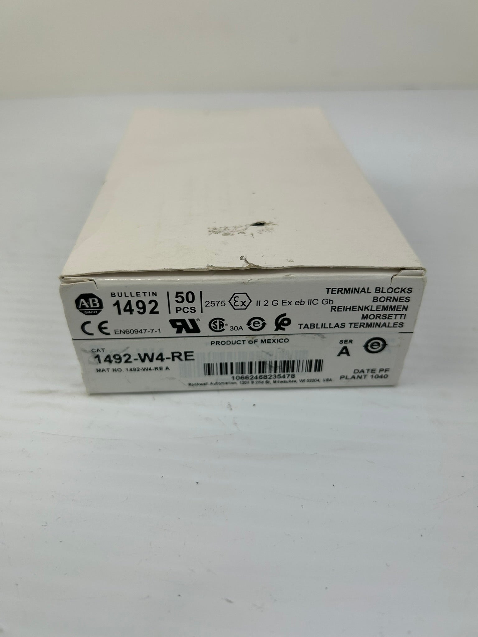 Allen Bradley 1492-W4-RE Red Terminal Blocks Series A - Box of 50