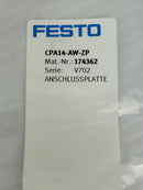 Festo CPA14-AW-ZP Valve Cover Sub Base Plate 174362 Series V702