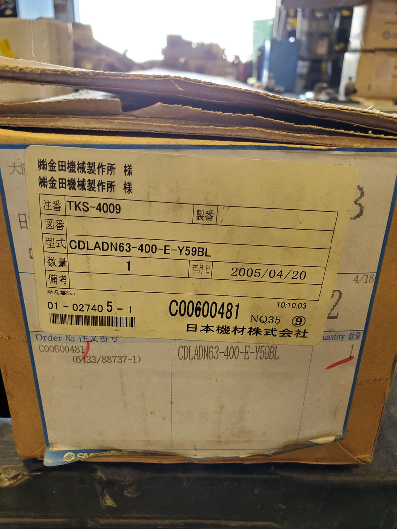 SMC CDLADN63-400-E-Y59BL Pneumatic Cylinder Max Press 1.0MPa