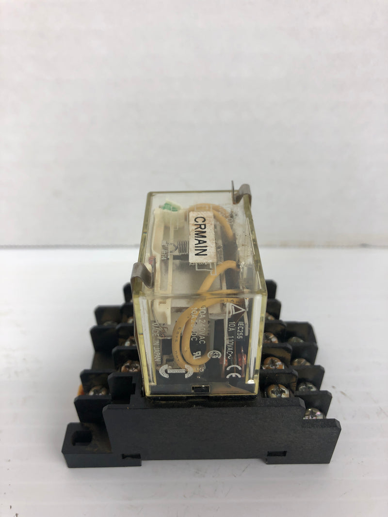 Omron LY4N-D2 Relay with Base 28Y5YT 240V 10A