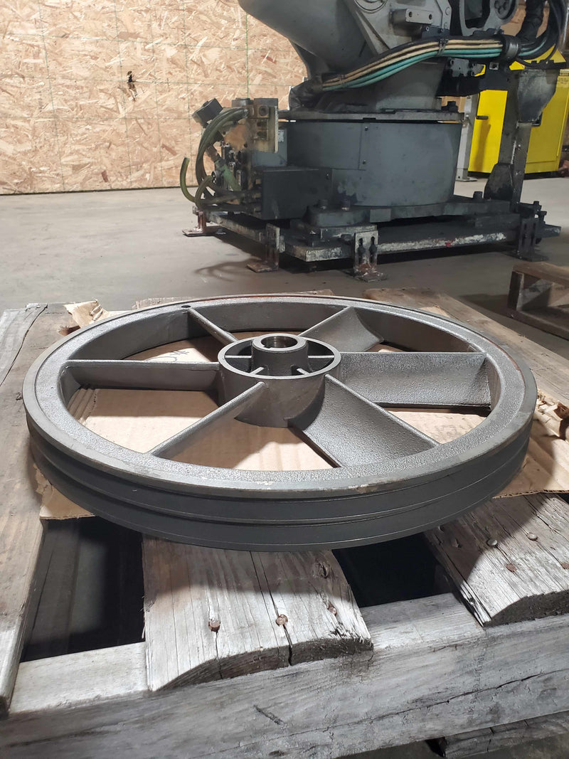 Fan Pulley Wheel Double Groove - Removed from Air Compressor
