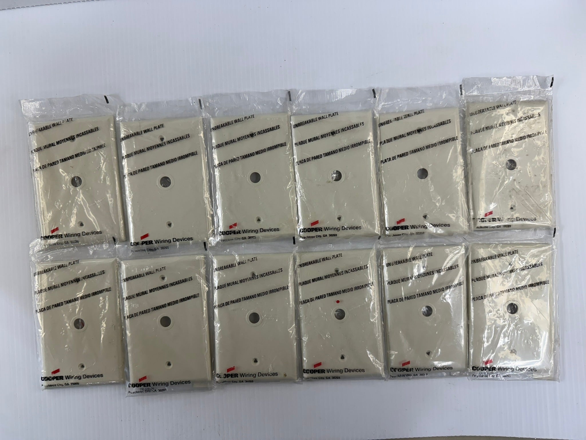 Cooper Wiring PJ11LA Lot of 12 1 Gang Phone Wallplate Cover
