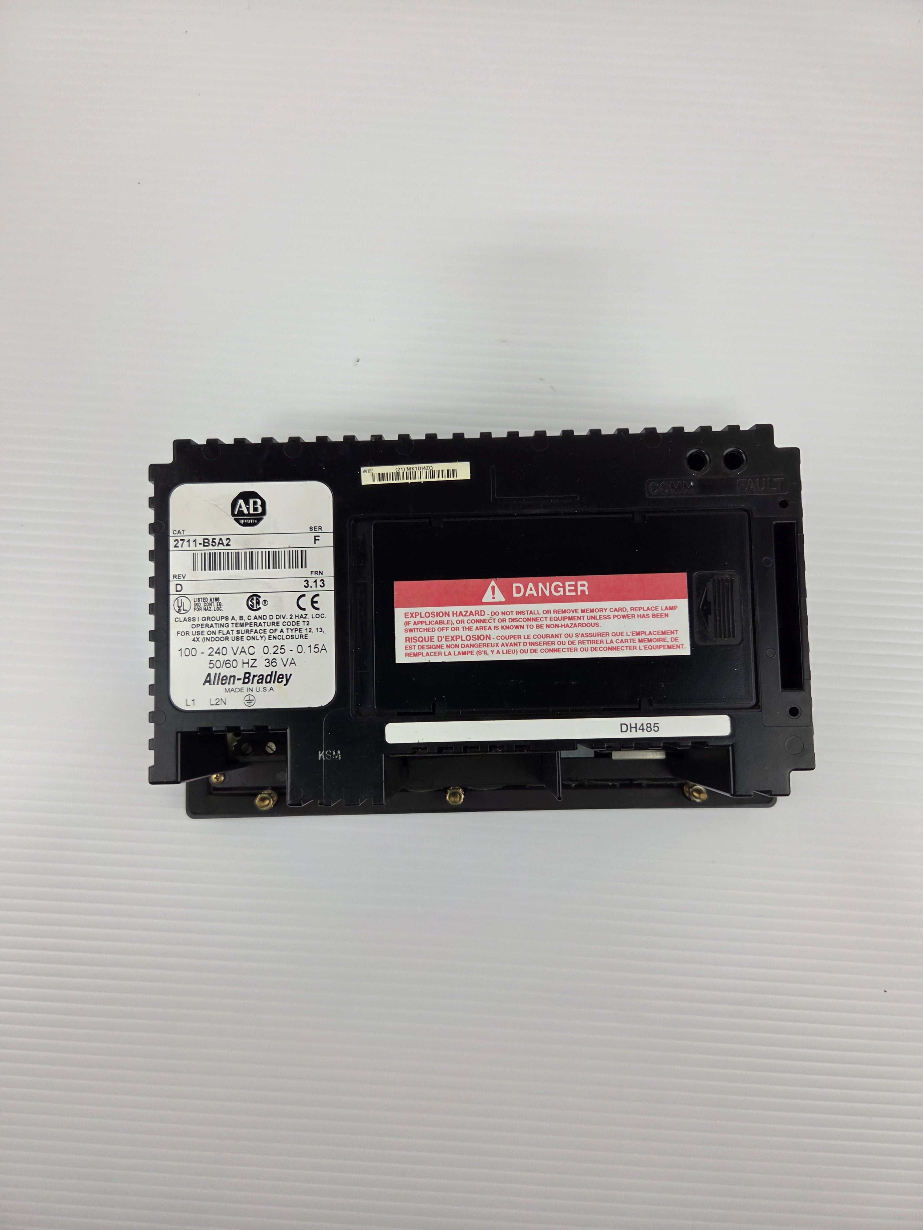 Allen-Bradley 2711-B5A2 PanelView 550 HMI Operator Terminal Series F 100-240VAC