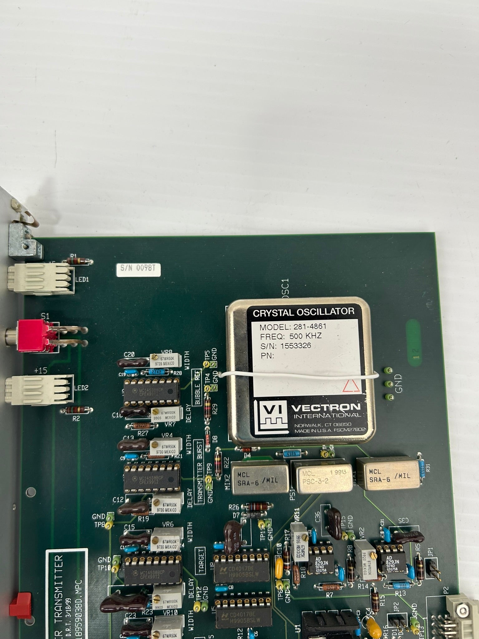 Doppler Transmitter RL18959038D.MPC PLC Module Circuit Board