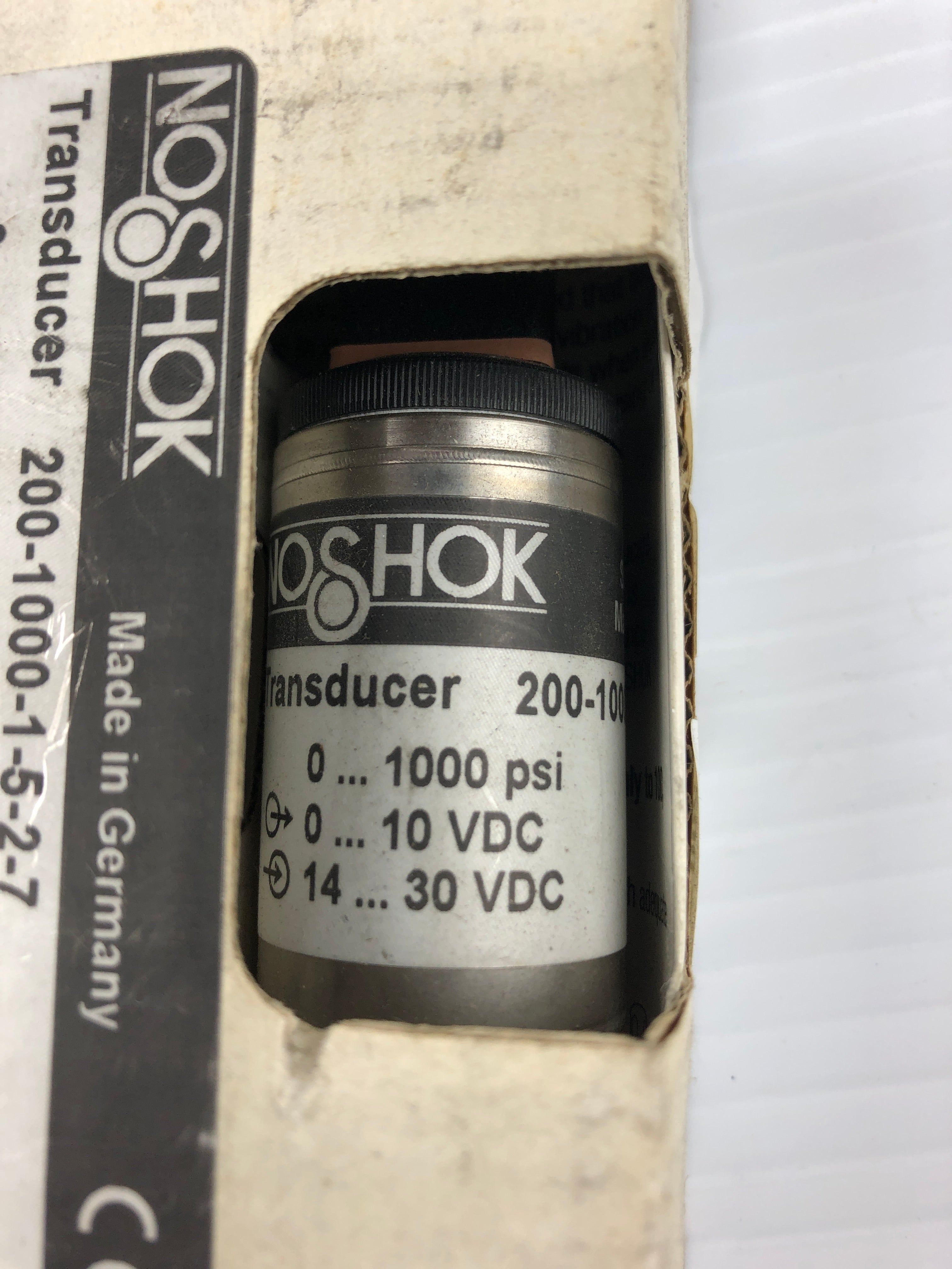 No Shok 200-1000-1-5-2-7 Transducer 0-1000 PSI