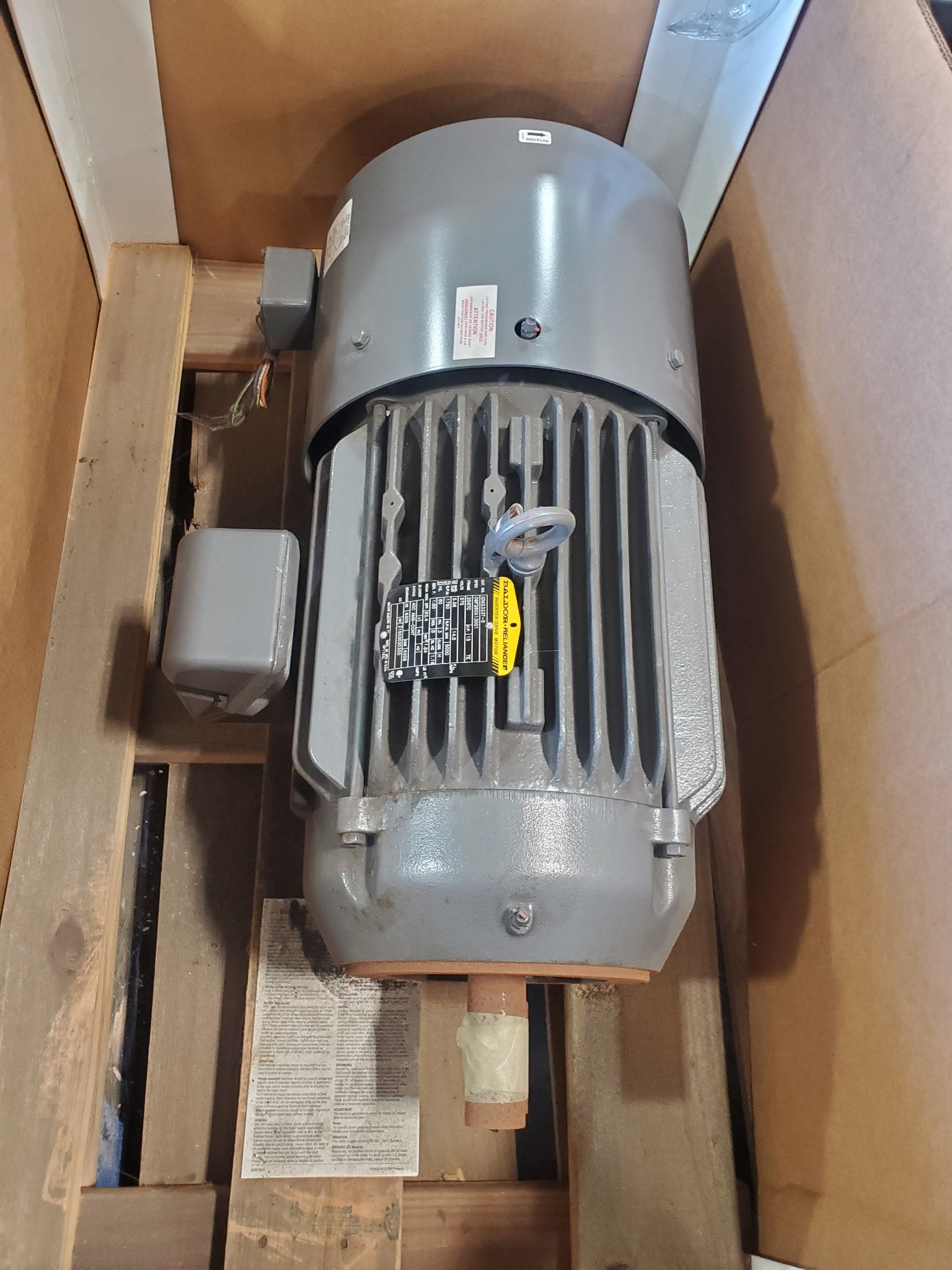 Baldor IDM2333T-5 Inverter Drive Motor 15 HP 3PH 256TC 1760-5000 RPM TEBC