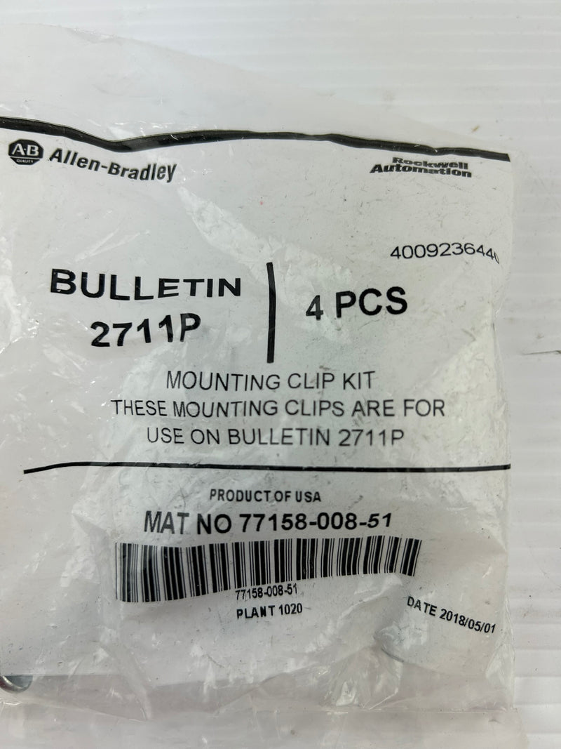 Allen Bradley 2711P Mounting Clip Kit 77158-008-51 - Bag of 4