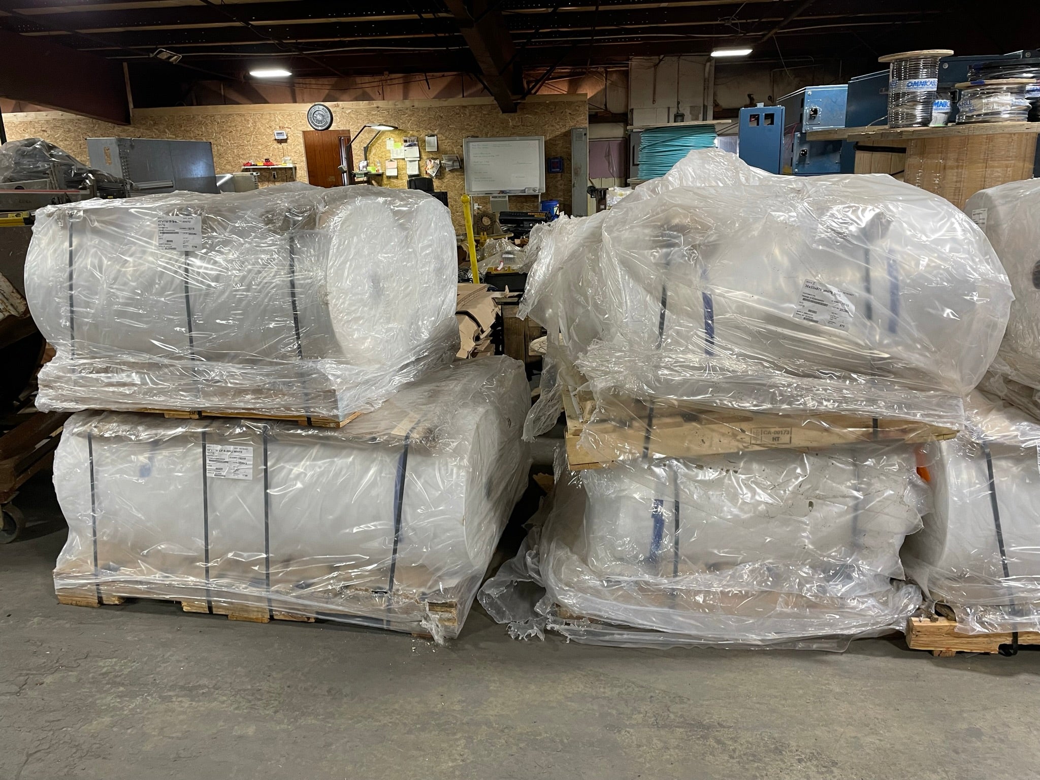 CF B-Wind Sheeting Plastic White 31.5-54" Wide For RVs, Boats, Vehicle Wrap