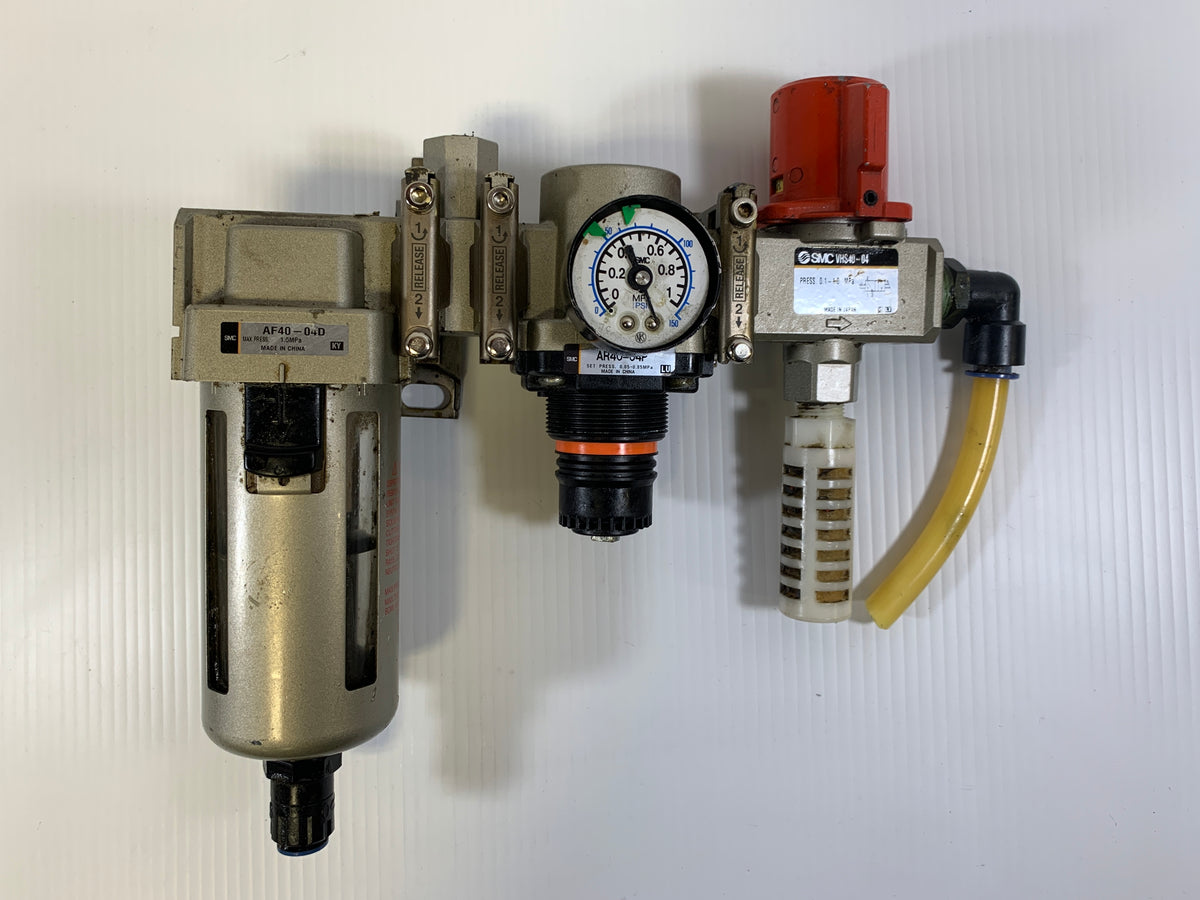 SMC AF40-04D, AR40-04P, VHS40-04 Pneumatic Assembly