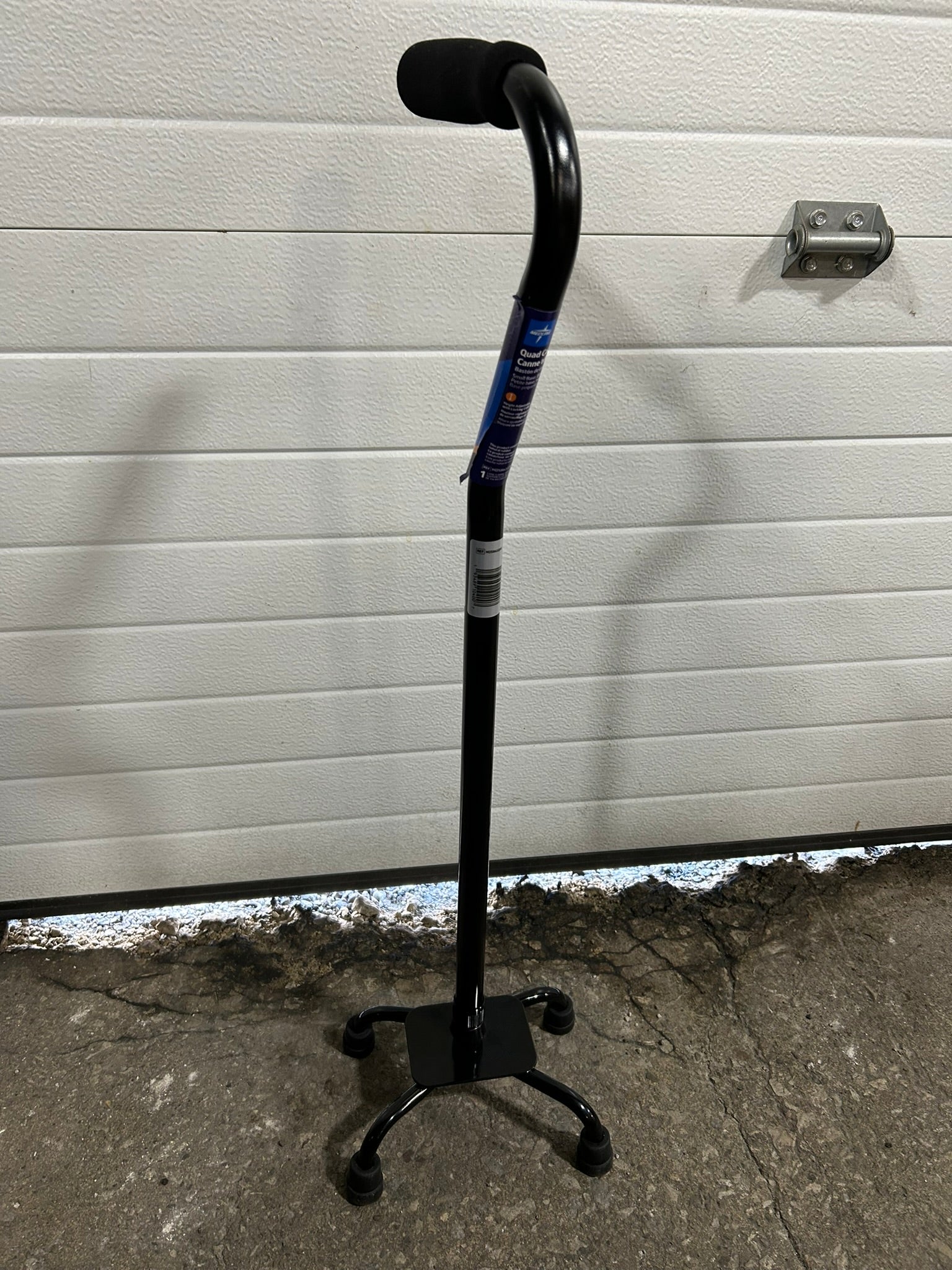 Medline MDS86222H1 Quad Cane Black - Max Weight 300 LB