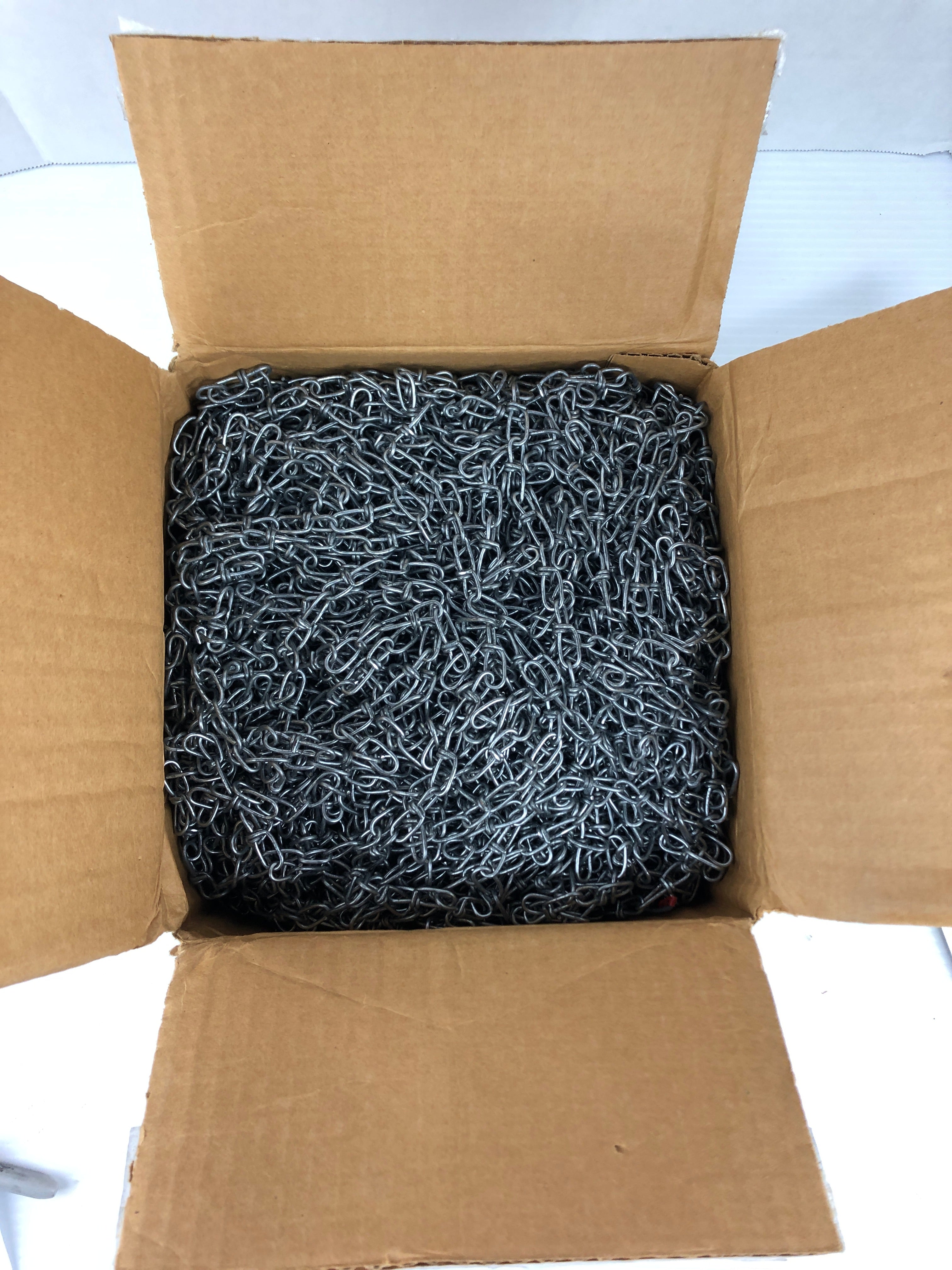 Double Loop Chains 500' Bright Galvanized 12018 Pre-Galvanized WLL 70# Size #4
