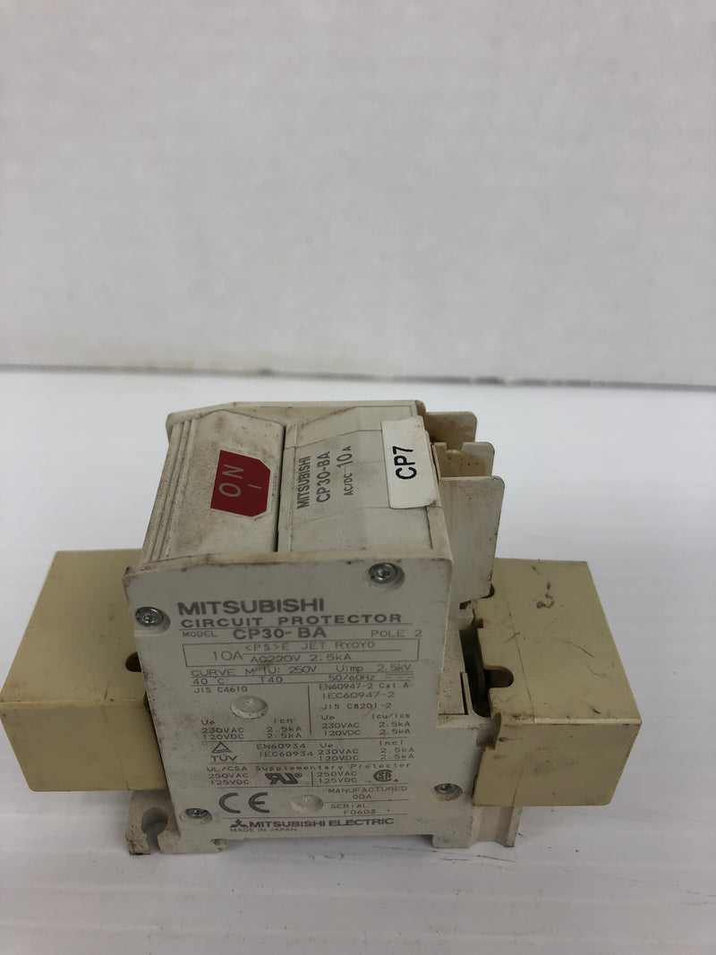 Mitsubishi CP30-BA Circuit Breaker Protector 250V 10A 2P 50/60Hz