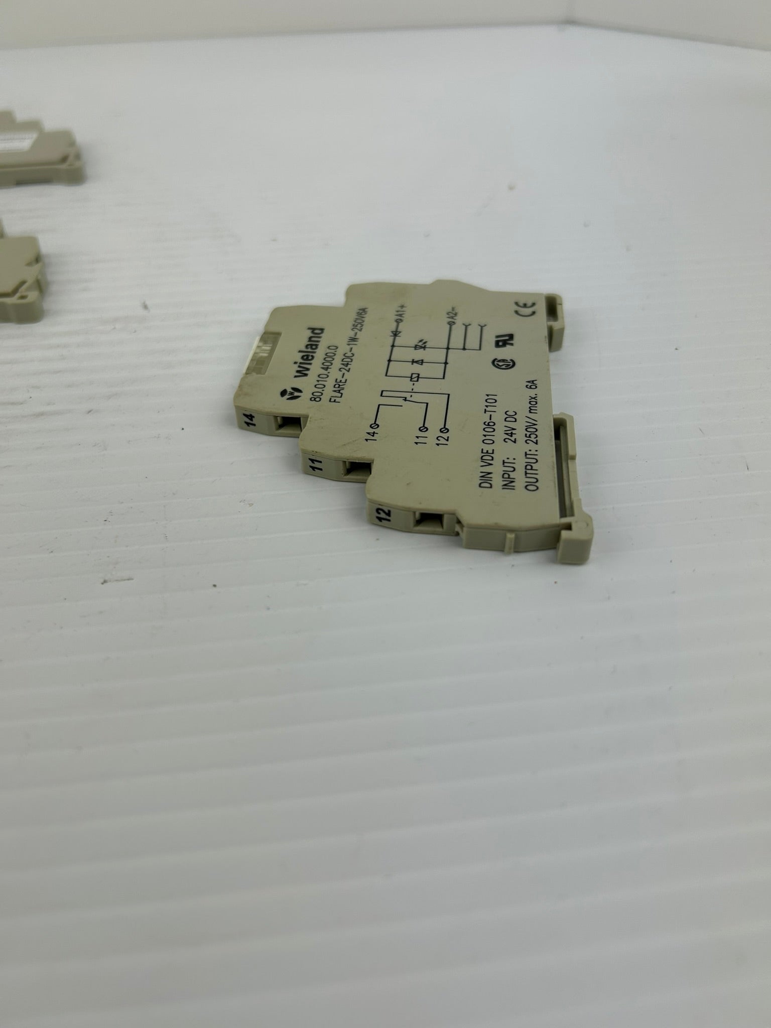 Wieland FLARE-24DC-1W-250V6A Terminal Blocks 80.010.4000.0 - Lot of 3
