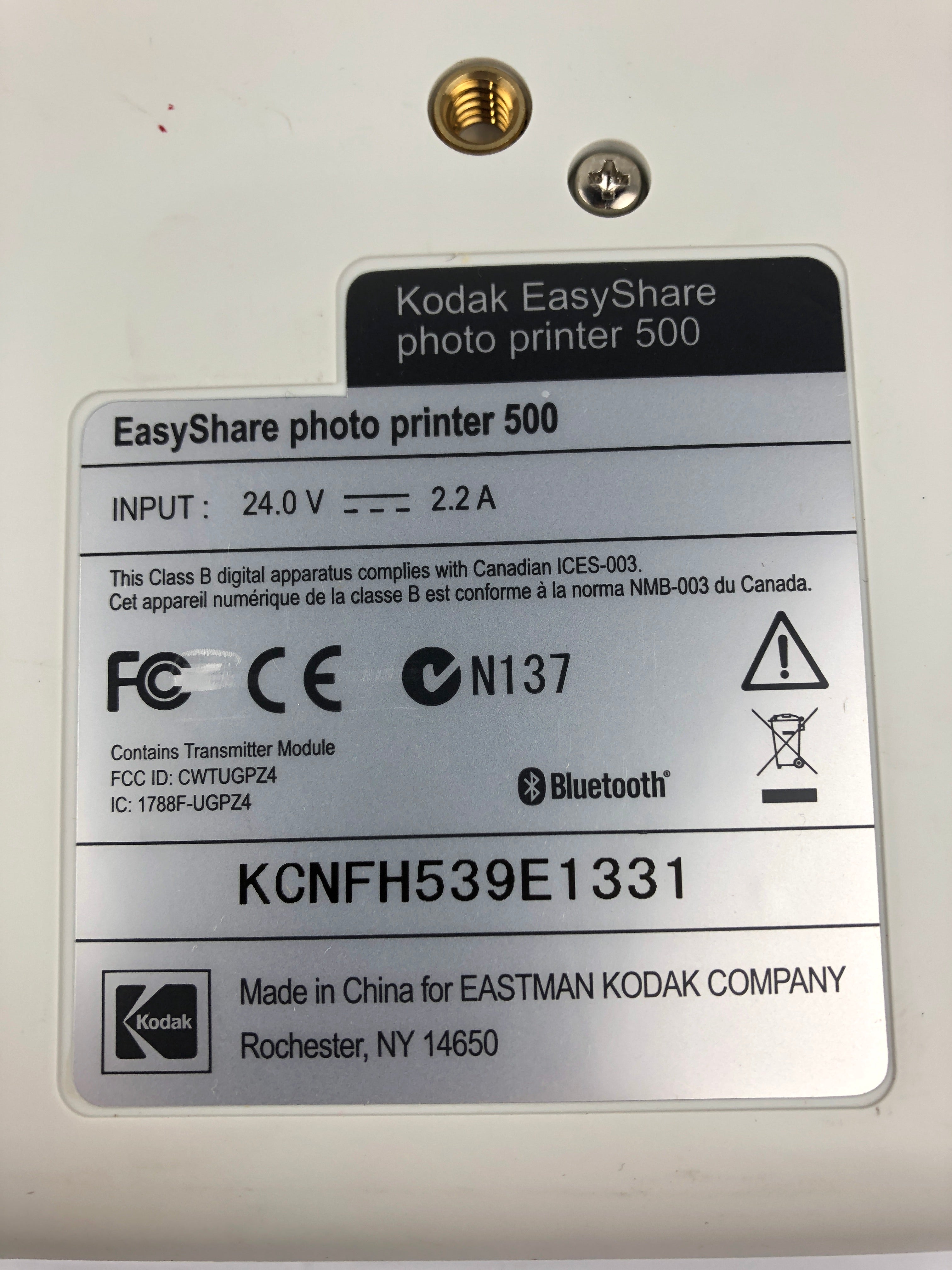 Kodak KCNFH539E1331 EasyShare Photo Printer 500