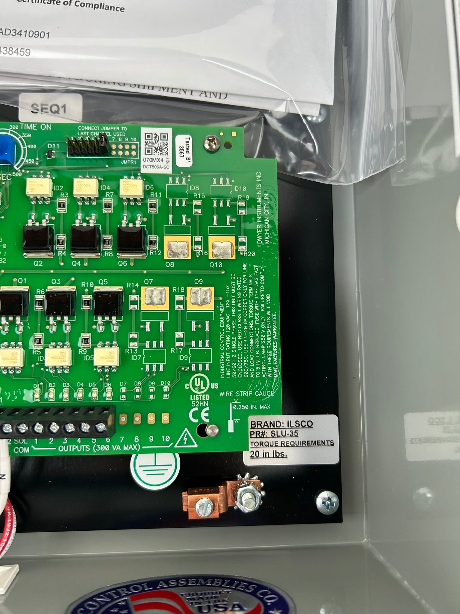Donaldson Torit Delta P Plus 7053601 Downtime Clean Control Panel Controller