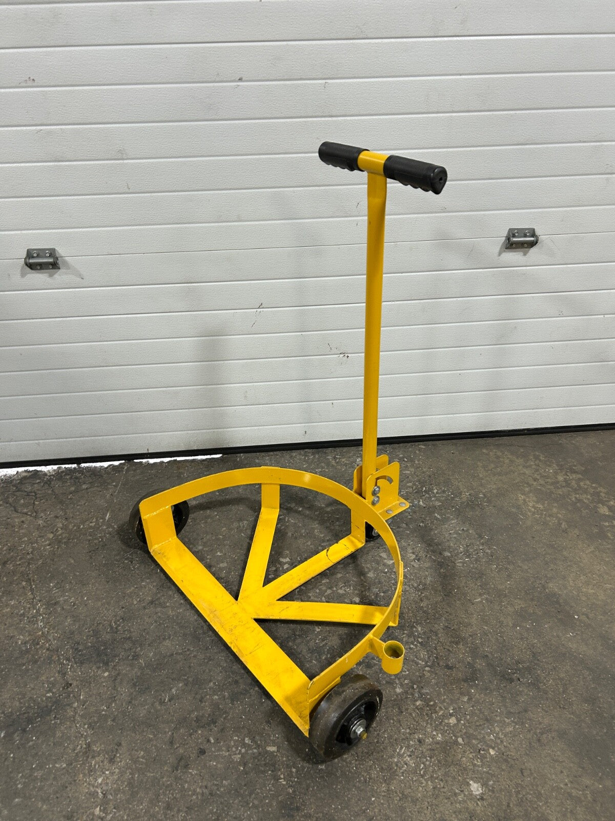 55 Gallon Drum Dolly Low Profile Barrel Handling Equipment Yellow Metal Cart