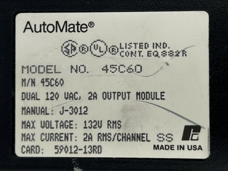 Reliance Electric 45C60 Automate Dual Output Module J-3012 - Lot of 3