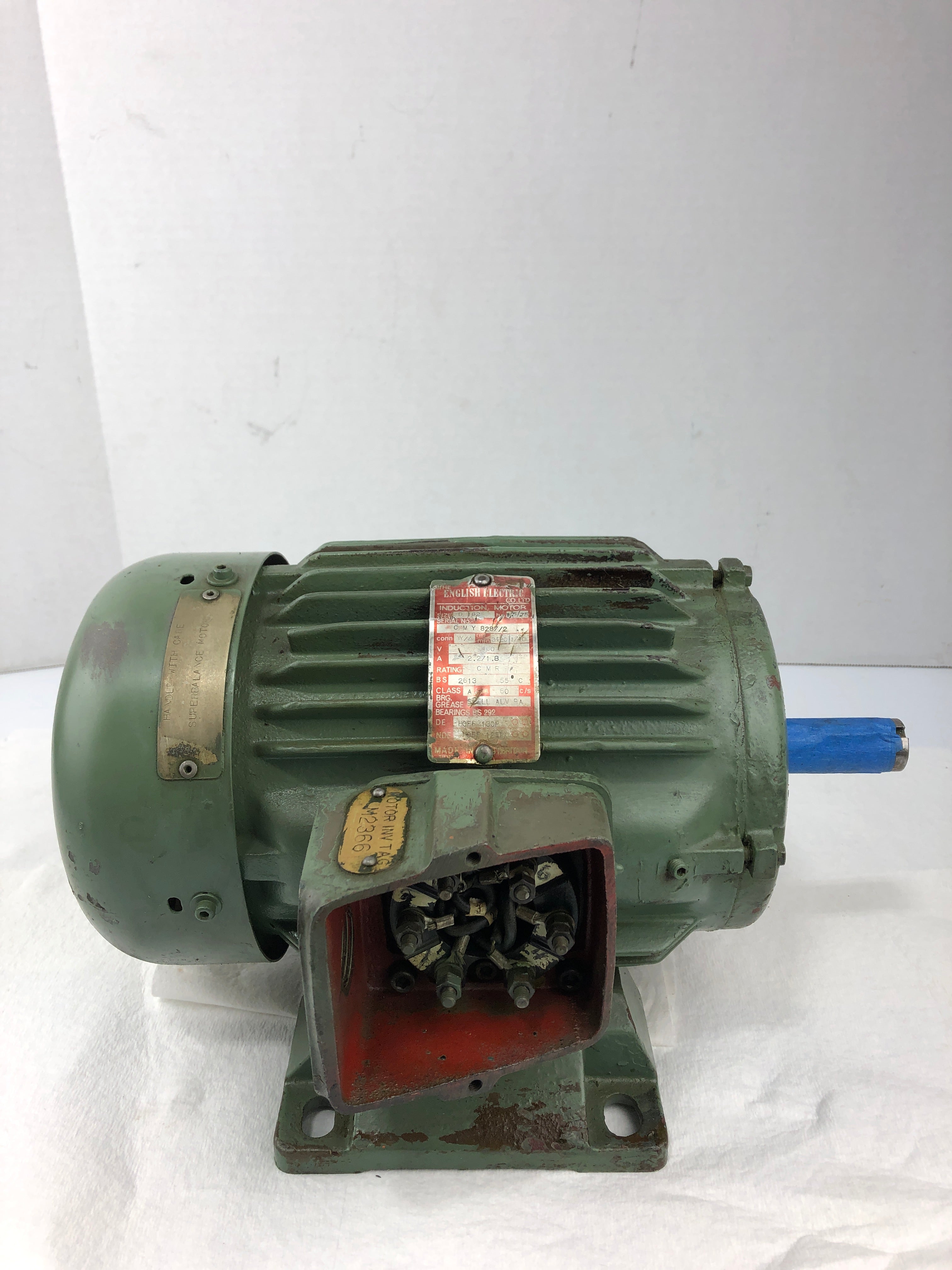 The English Electric D182 Induction Motor 1.5/0.75 HP 3420/1740 RPM 3PH 460V