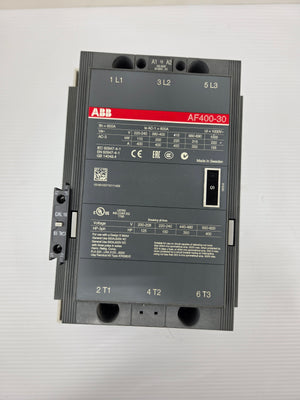 ABB AF400-30 IEC Contactor 400A AC-3 600A AC-1 3 Pole 100-250V AC/DC Coil