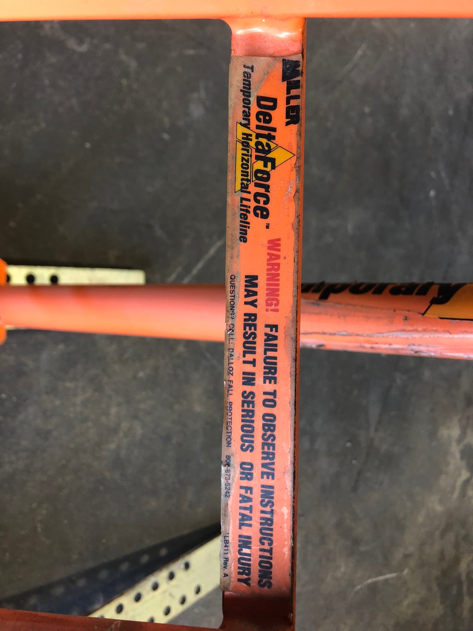 Miller DeltaForce Temporary Horizontal Lifeline LB412 Rev. A