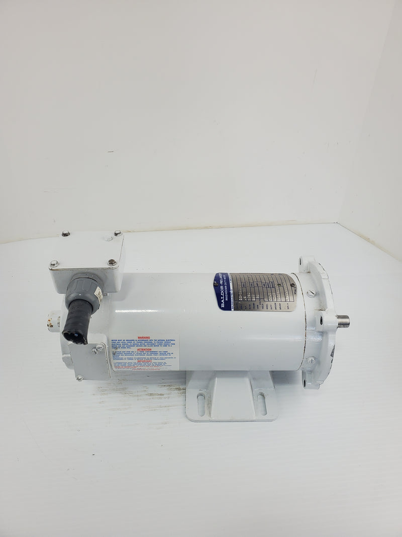 Baldor Reliance 33-2607Z122 Washdown Duty Motor 0.5 HP 1750 RPM 56C Frame 90V