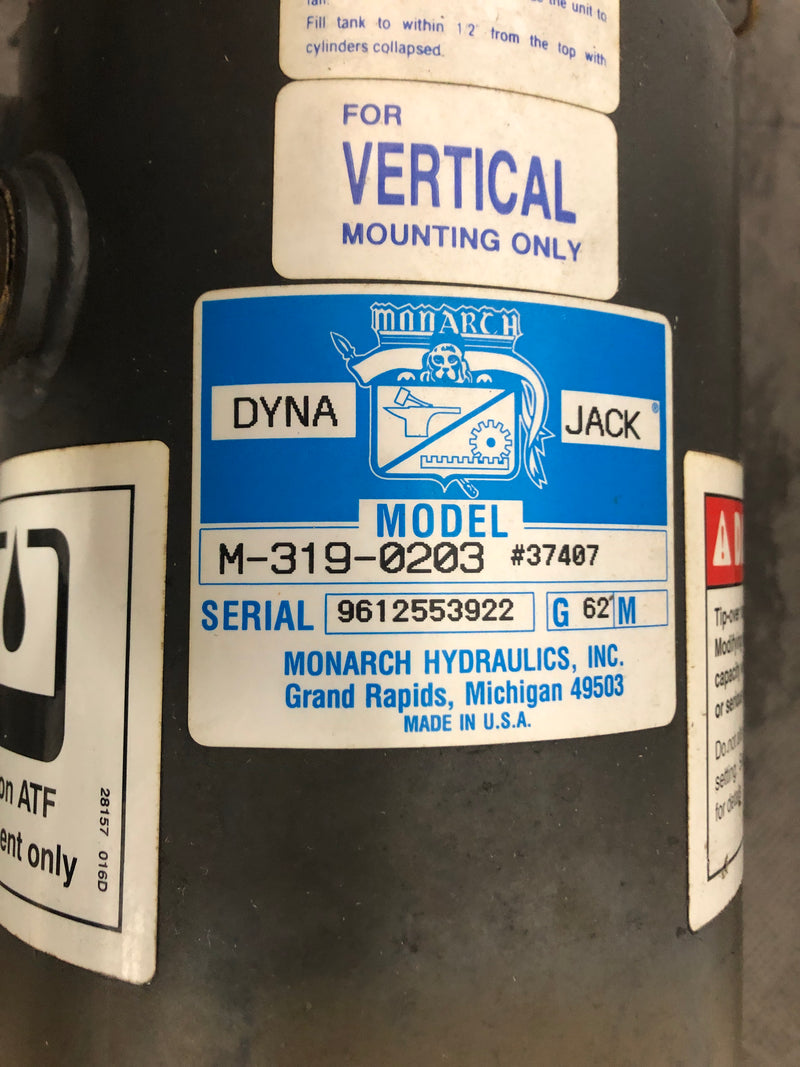 Monarch Hydraulic M-319-0203 Pump 8111D 12V