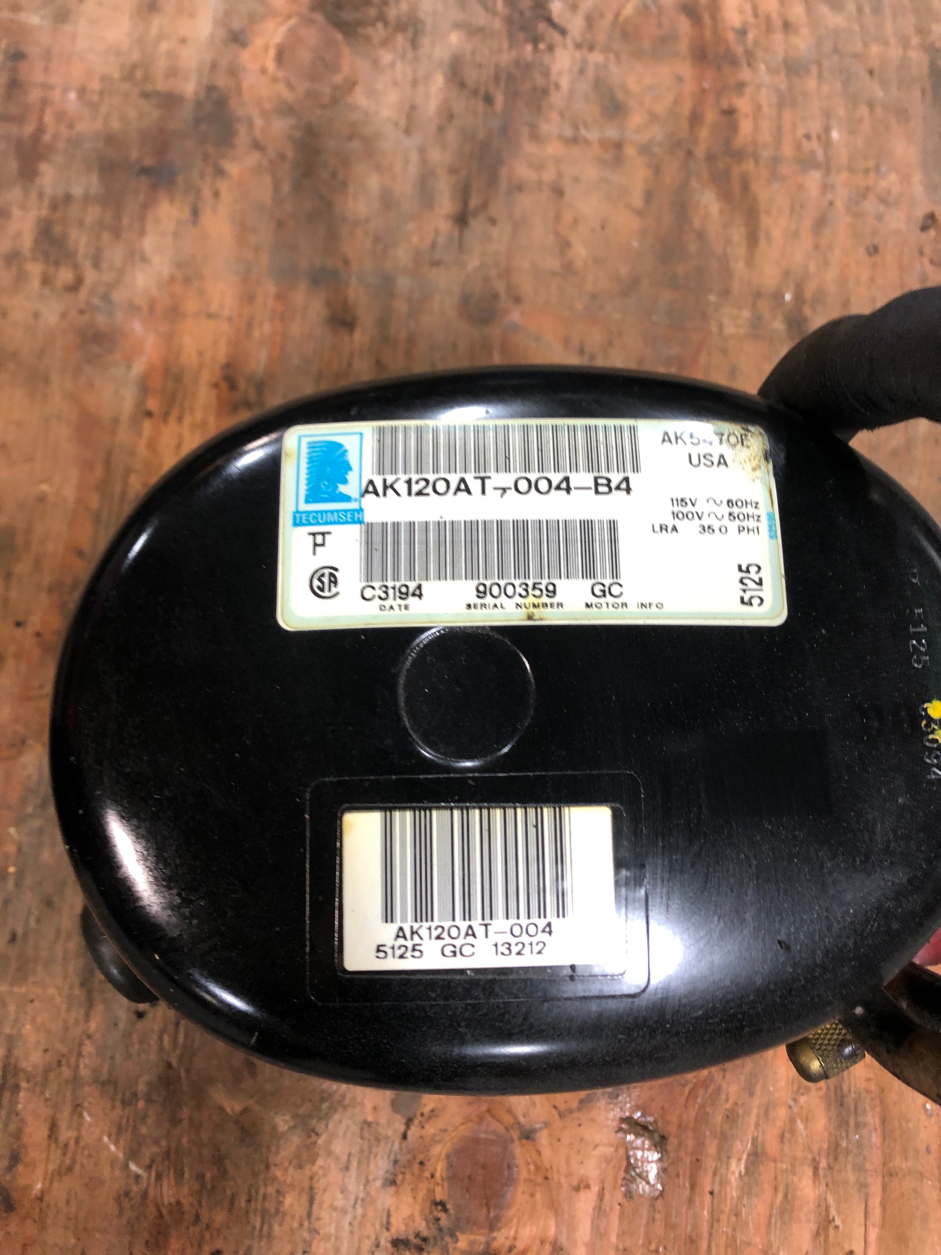 Tecumseh AK120AT-004-B4 Refrigerated Compressor