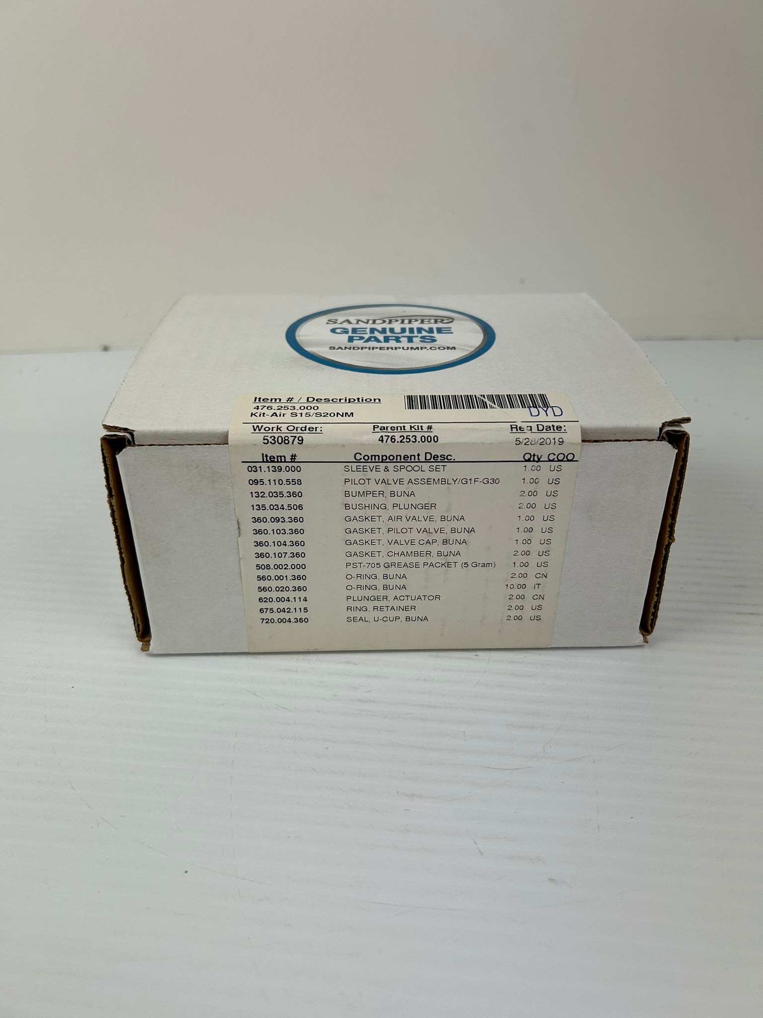 Sandpiper Genuine Parts 476.253.000 Kit-Air S15/S20NM