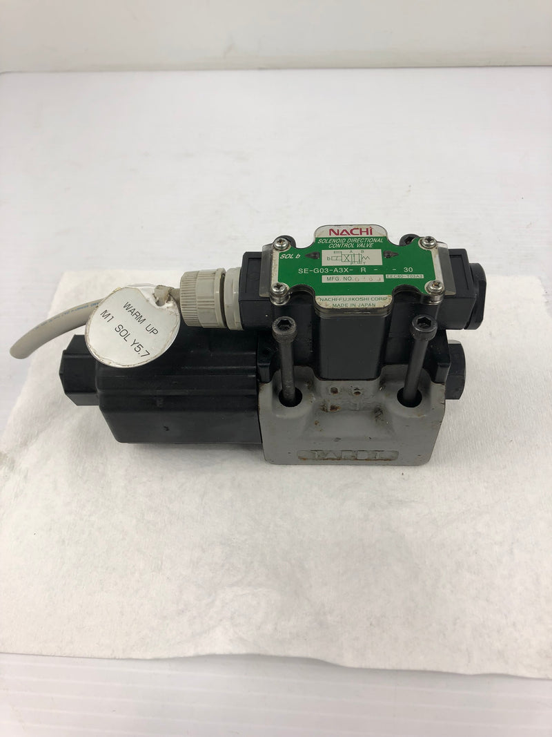 Nachi FujiKoshi Corp SE-G03-A3X-GR-D2-J30 Directional Control Valve