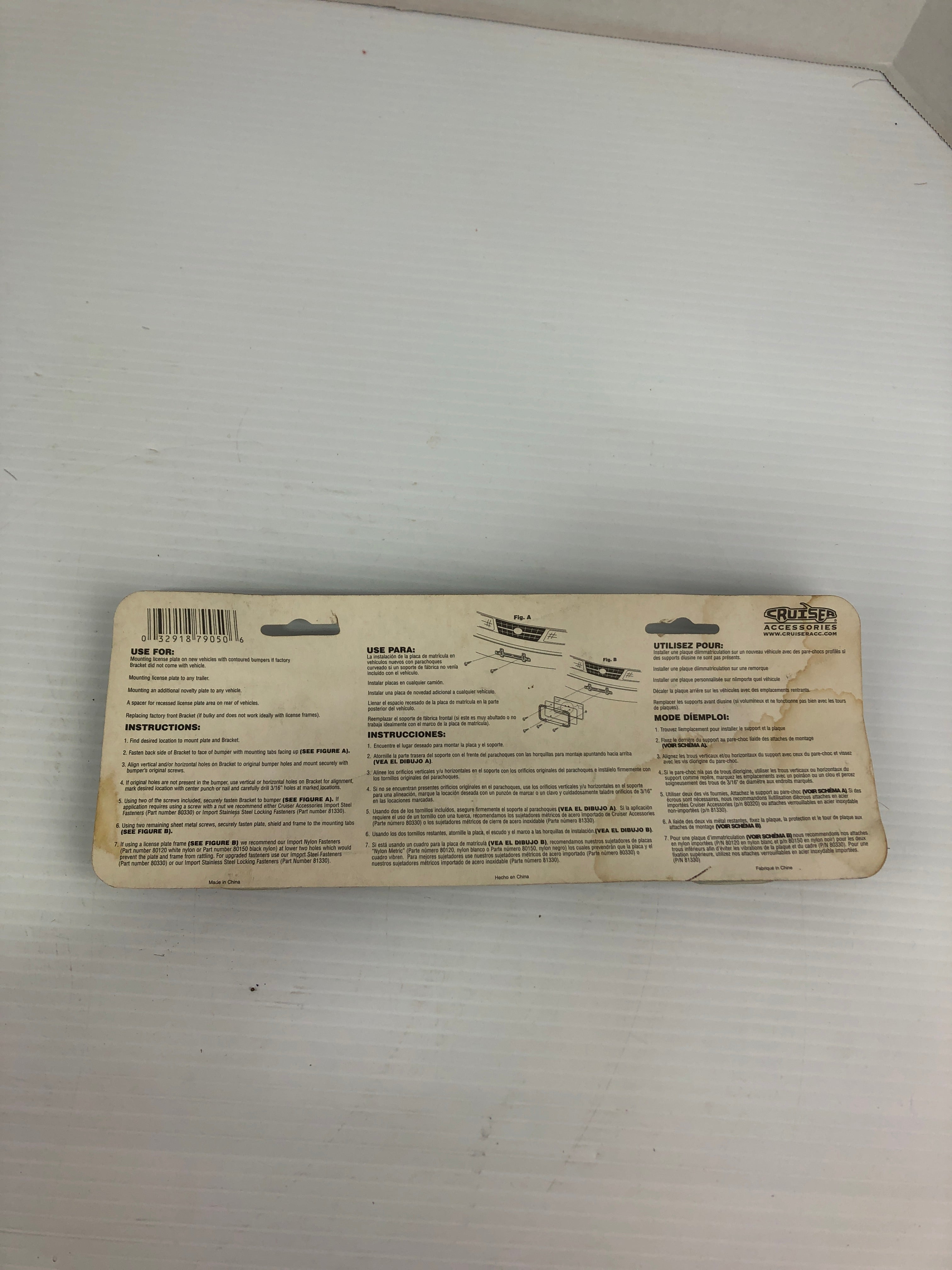 Cruiser 79050 Black License Plate Bracket Universal Fit