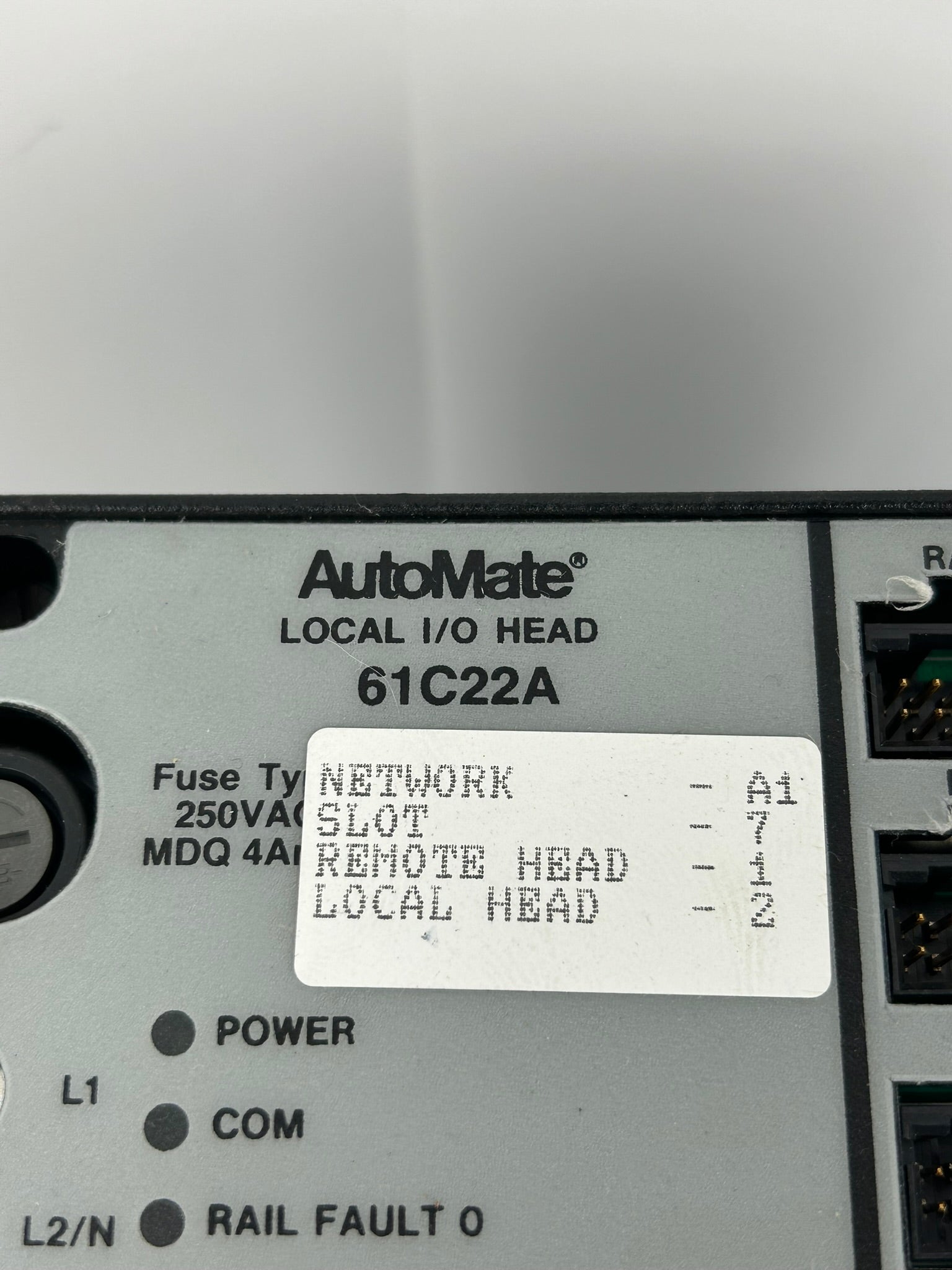 Reliance Electric 61C22A Automate Local I/O Head 803456-37RC J-3671-1 120VAC .5A