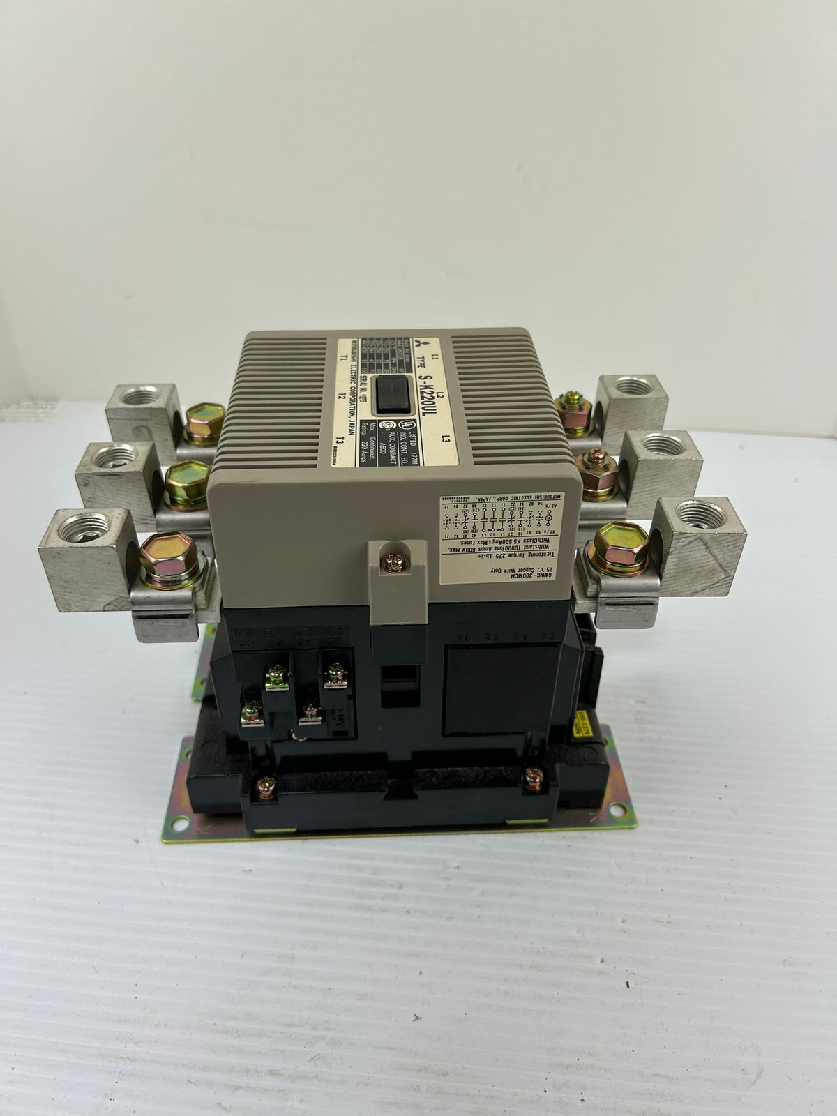 Mitsubishi S-K220UL Magnetic Contactor 220A 3 Phase Motor Starter