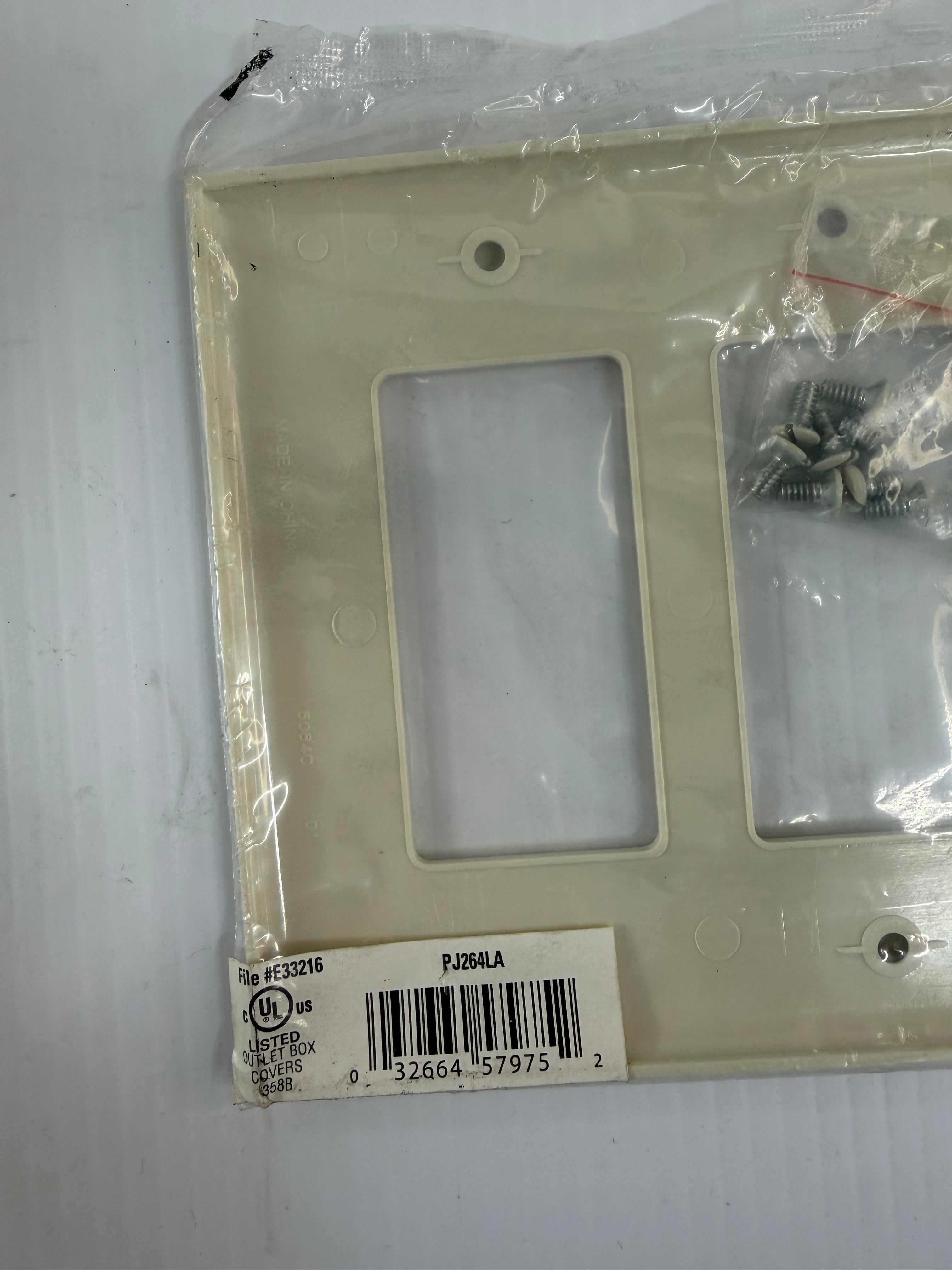 Cooper Wiring 4-Gang Toggle Wallplate PJ264LA Lot of 21