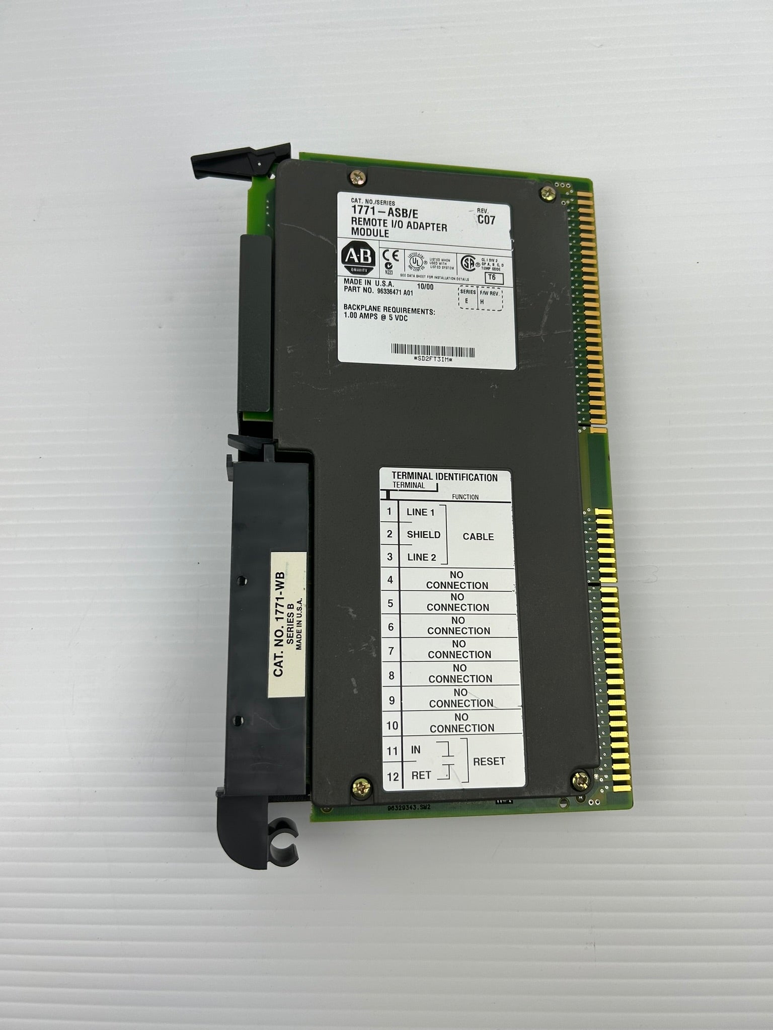 Allen Bradley 1771-ASB Remote I/O Adapter Series E PLC Module Rev C07