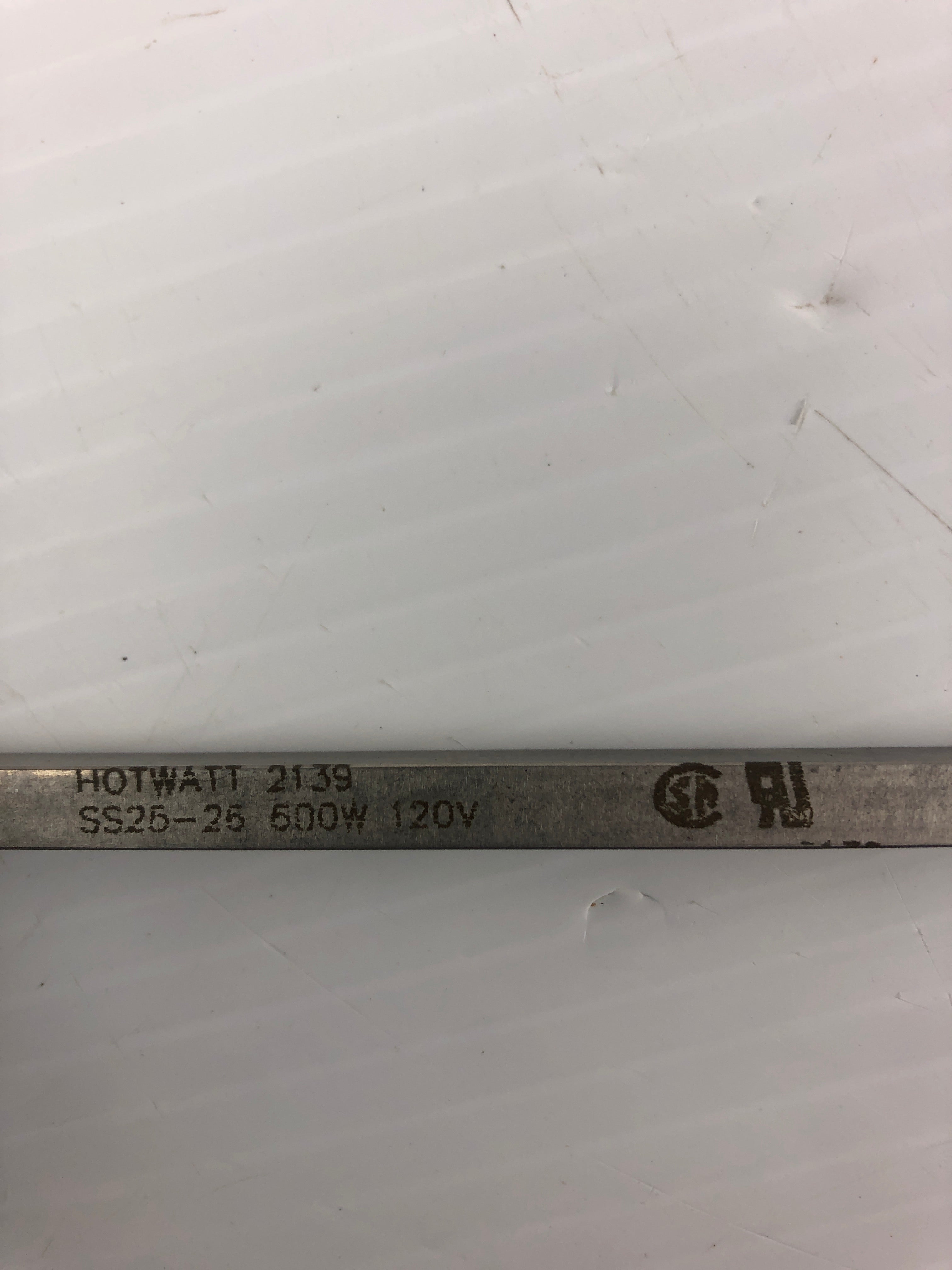 Hotwatt Cartridge SS25-26 x 600W Heater Square 1/4 x 1/4 x 26" L 120V