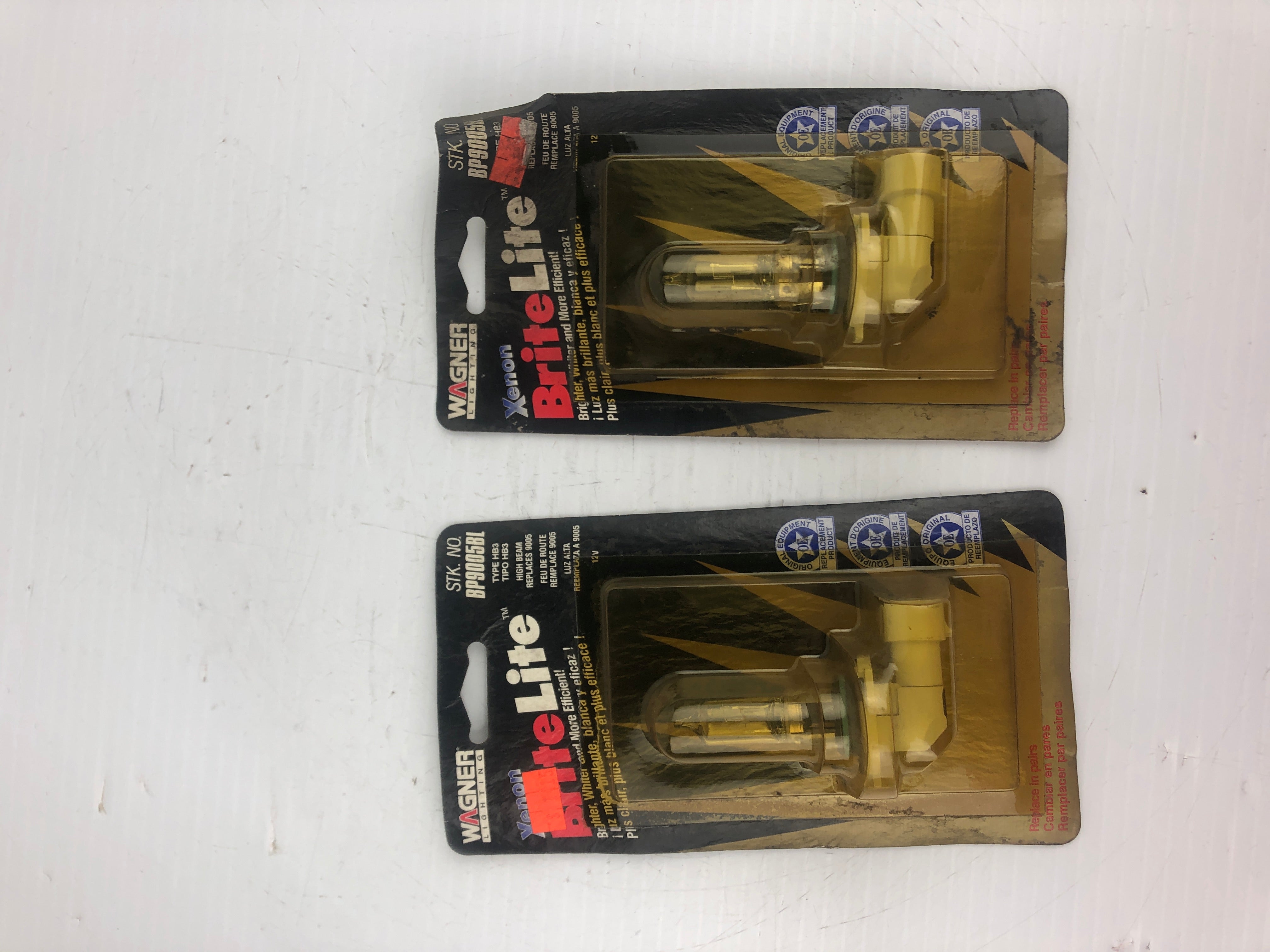 Wagner BP9005BL Xenon BriteLite Replacement Head Light Bulb - Lot of 2