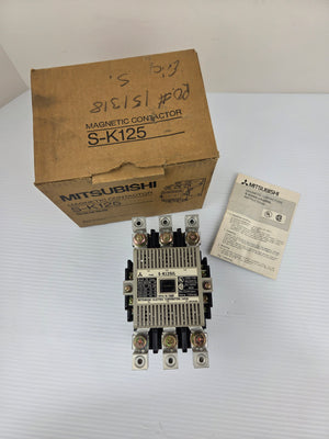 Mitsubishi S-K125UL Magnetic Contactor 125A 3-Pole 75HP 600V - FREE US Shipping