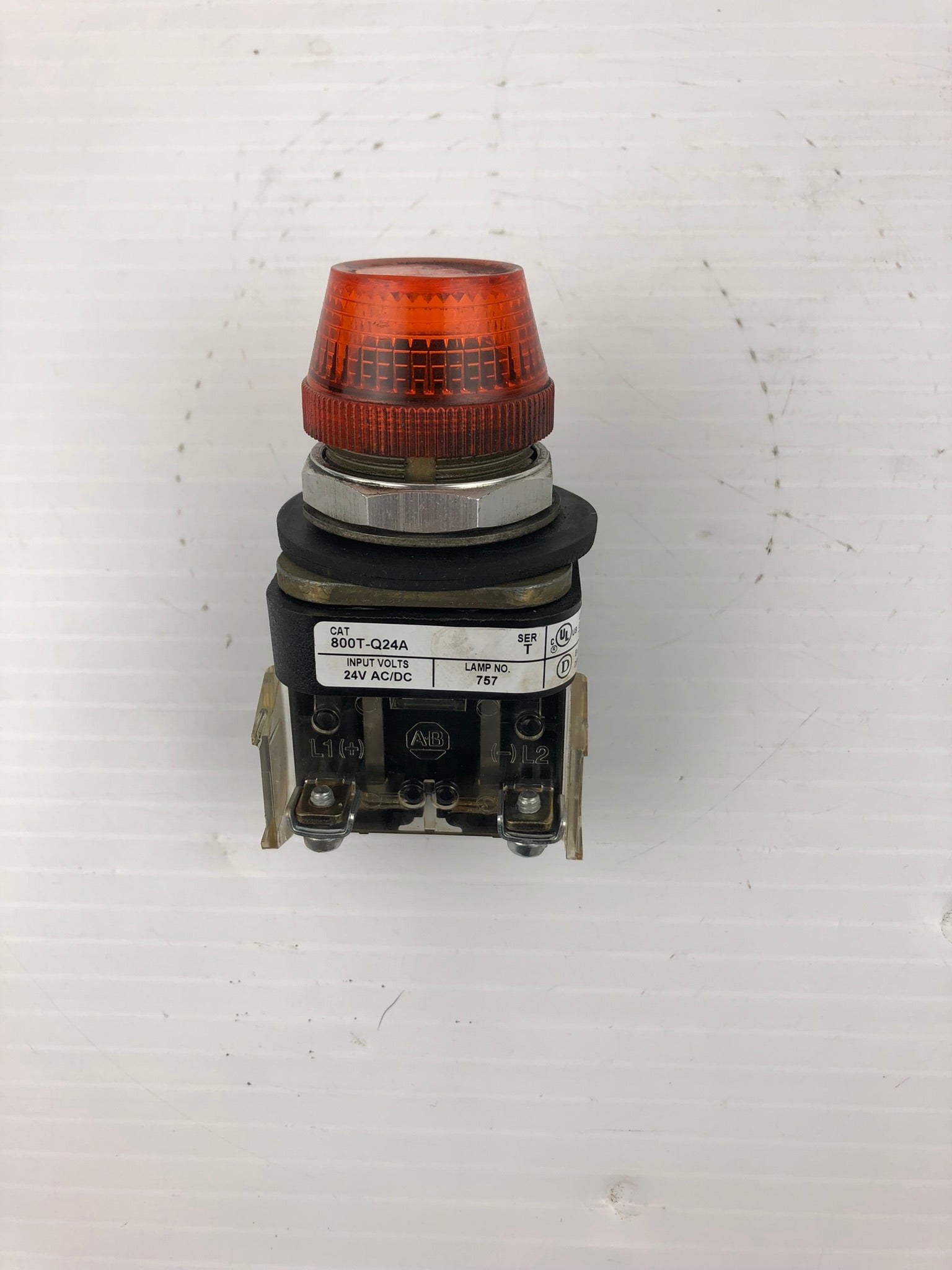 Allen-Bradley 800T-Q24A Pilot Indicator Light Series T 24V Orange