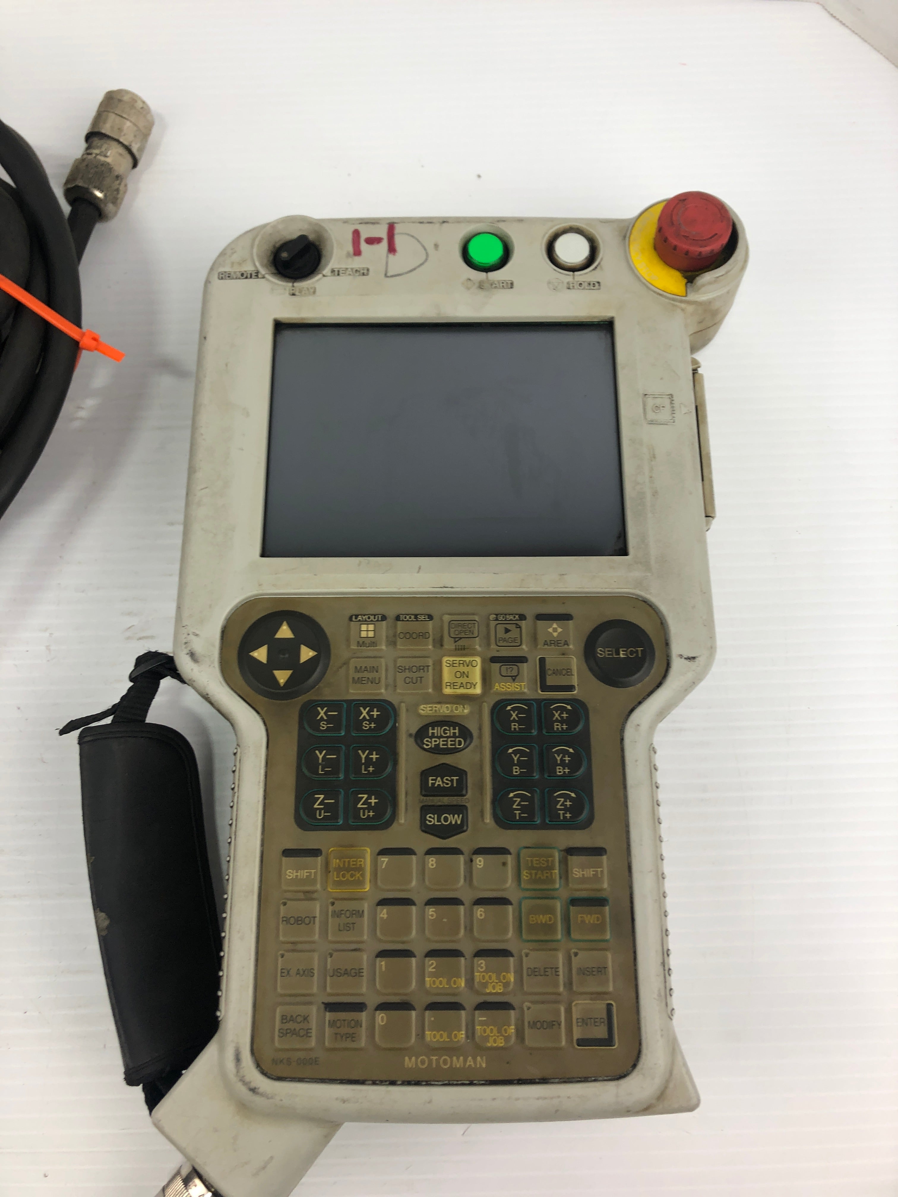 Yaskawa JZRCR-NPP01-1 Teach Pendant A027339 with Cable