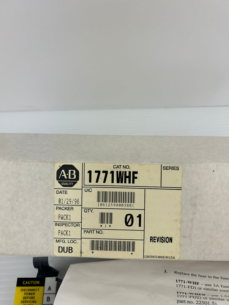 Allen Bradley 1771-WHF Terminal Block