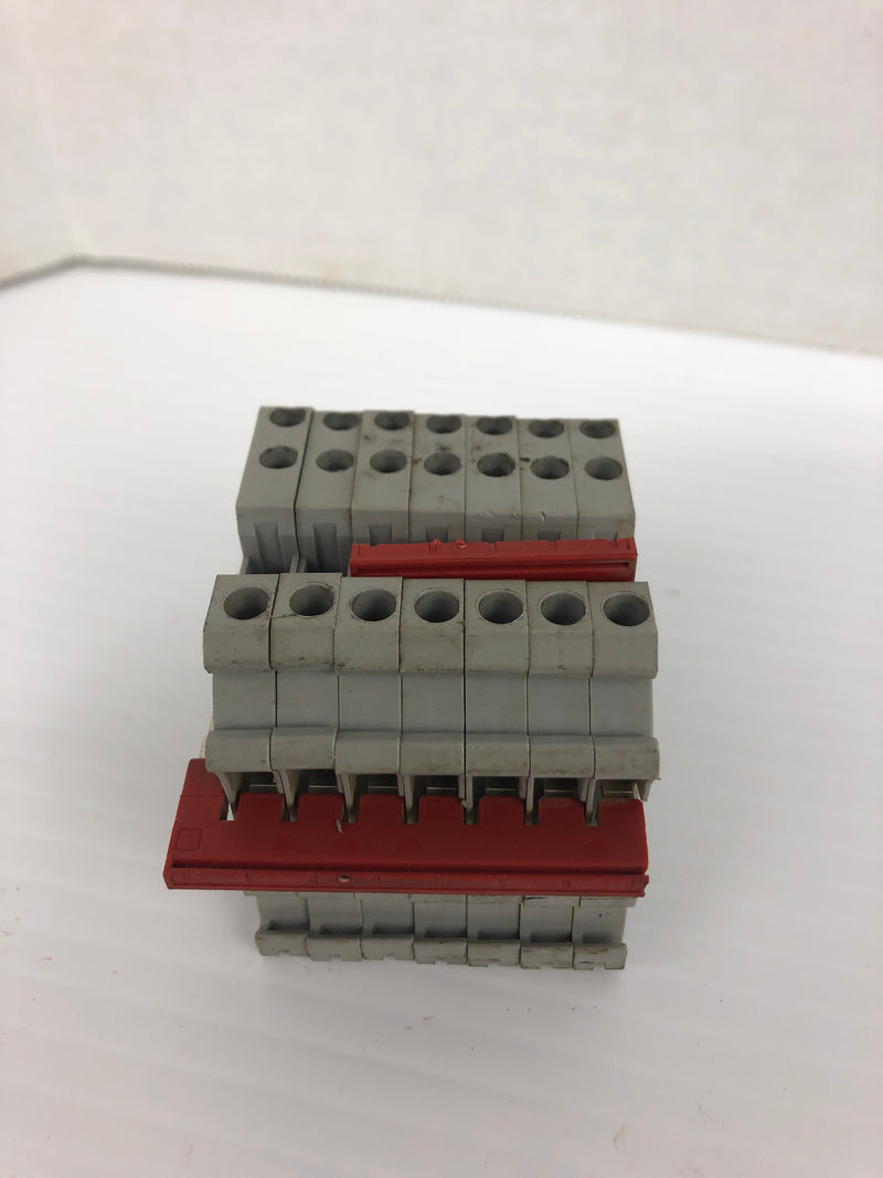 Phoenix Contact UT4-TWIN Terminal Block 500V 2mm² 30A 7P - Lot of 7