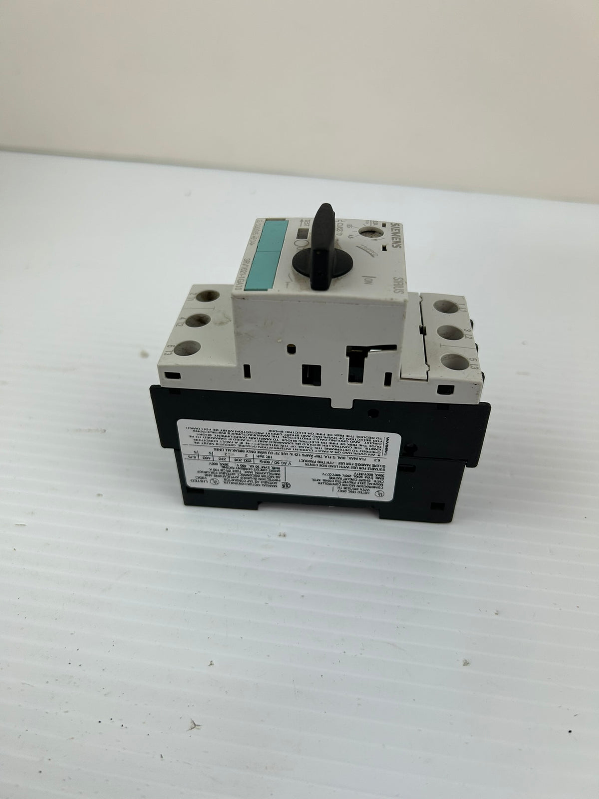 Siemens SIRIUS 3RV1021-1GA10 Motor Starter Protector 4.5-6.3A Class 10