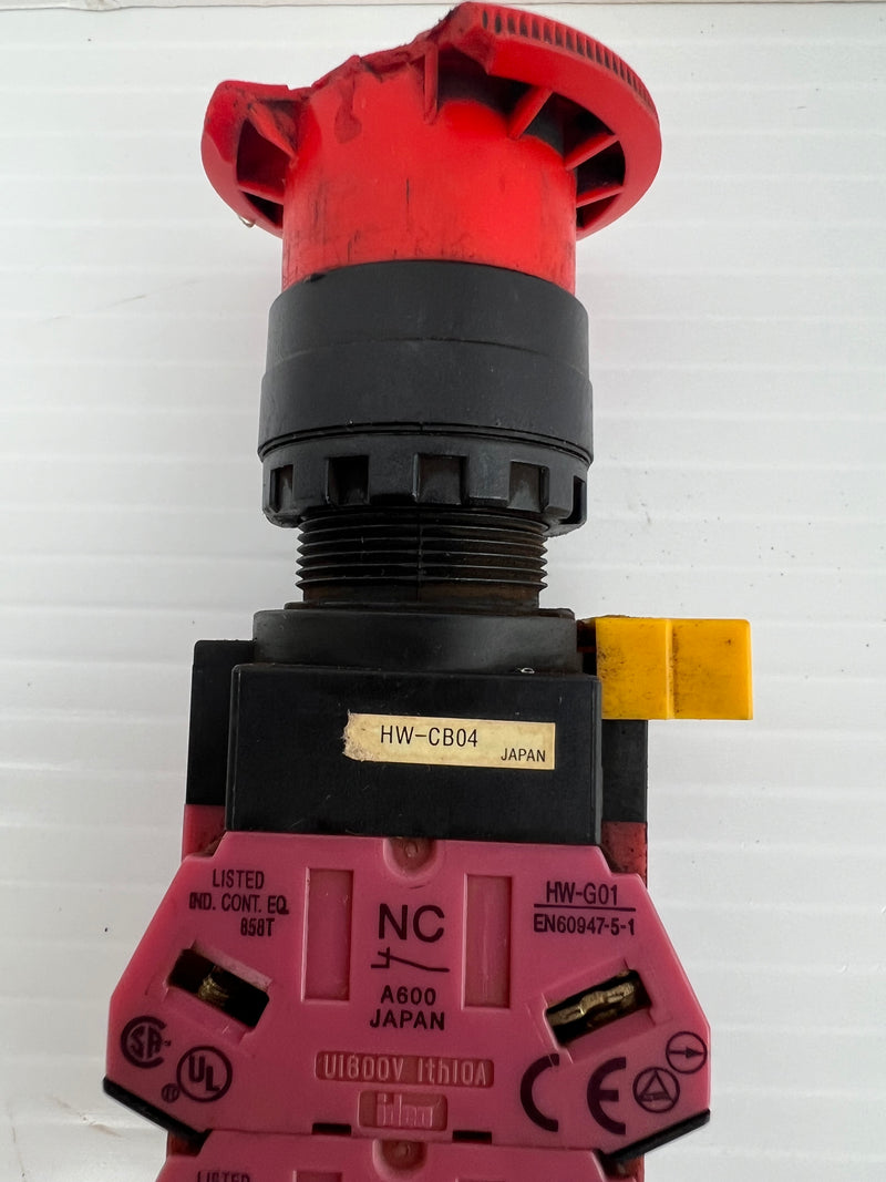 Idec HW-CB04 Emergency Stop Button 600V 10A